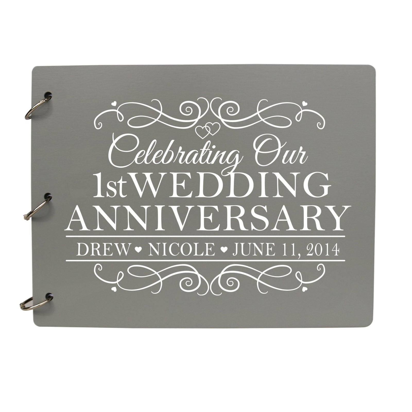 Personalized 1st Wedding Anniversary Guestbook - LifeSong Milestones