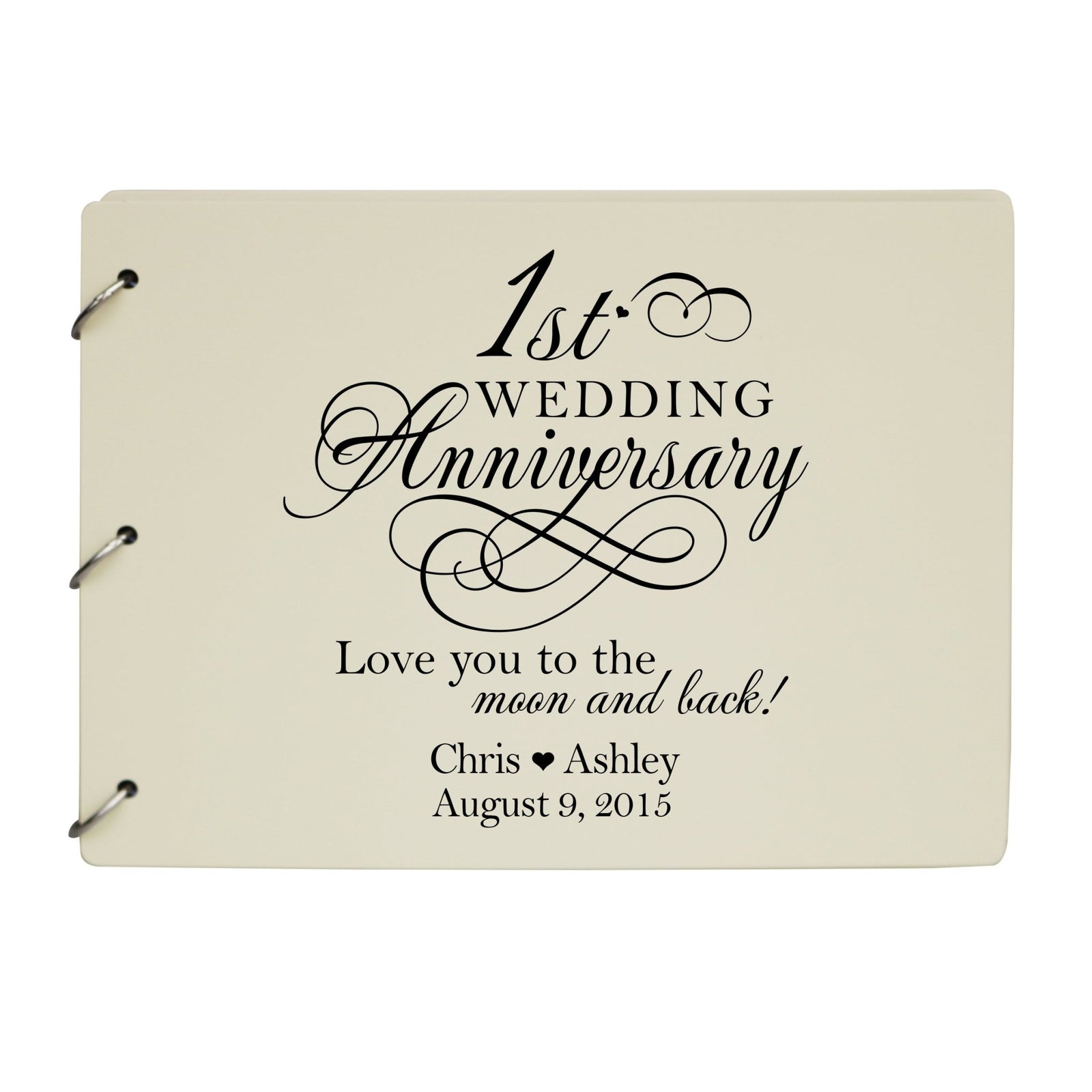 Personalized 1st Wedding Anniversary Guestbook - LifeSong Milestones