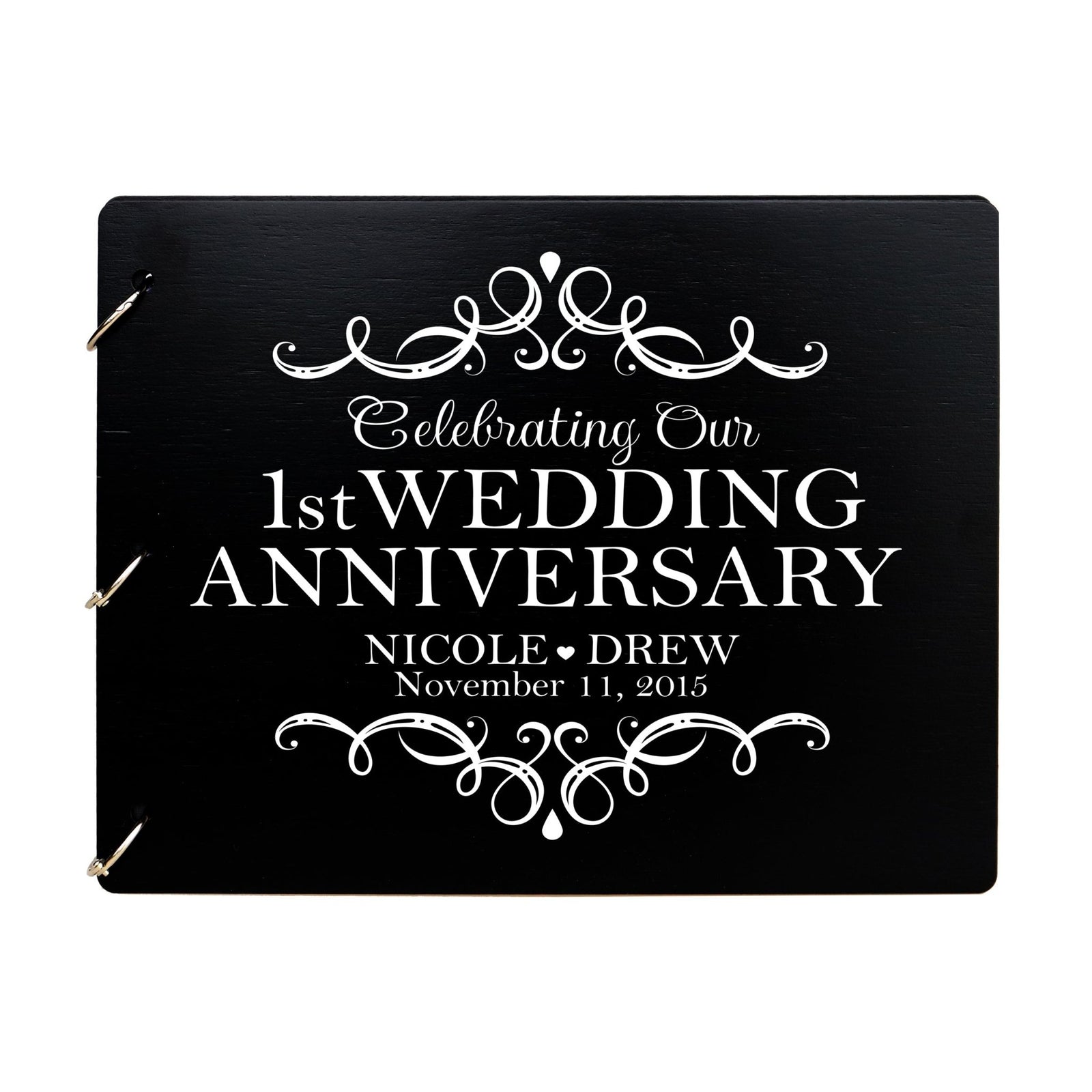 Personalized 1st Wedding Anniversary Guestbook - LifeSong Milestones