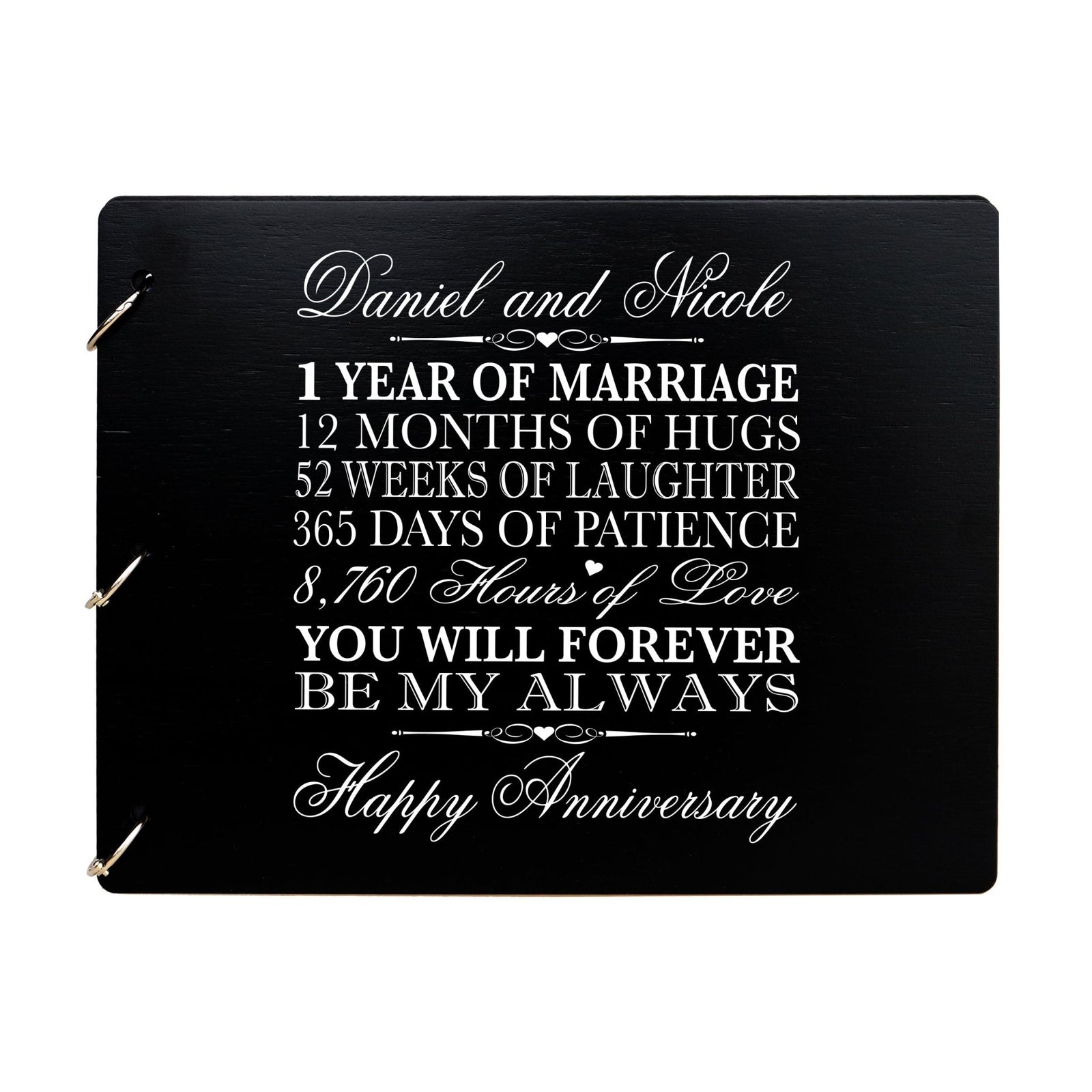 Personalized 1st Wedding Anniversary Guestbook - LifeSong Milestones