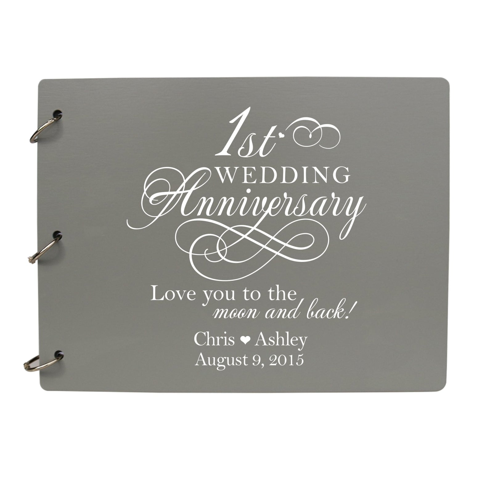 Personalized 1st Wedding Anniversary Guestbook - LifeSong Milestones