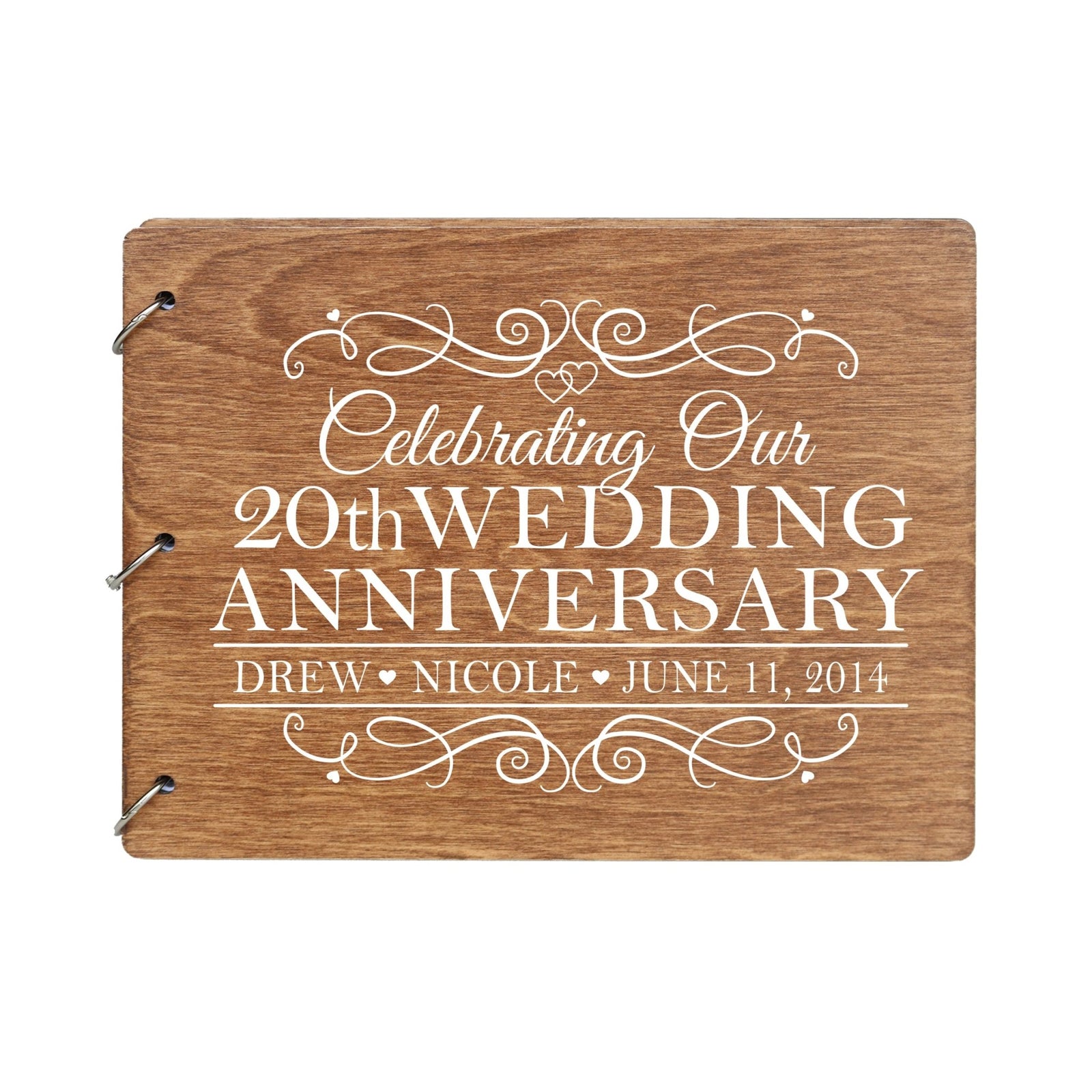 Personalized 20th Wedding Anniversary Guestbook - LifeSong Milestones