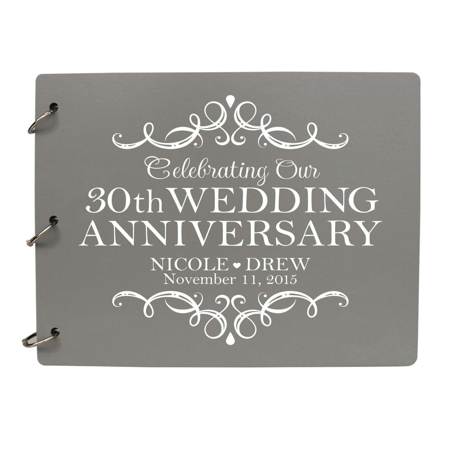 Personalized 30th Wedding Anniversary Guestbook - LifeSong Milestones
