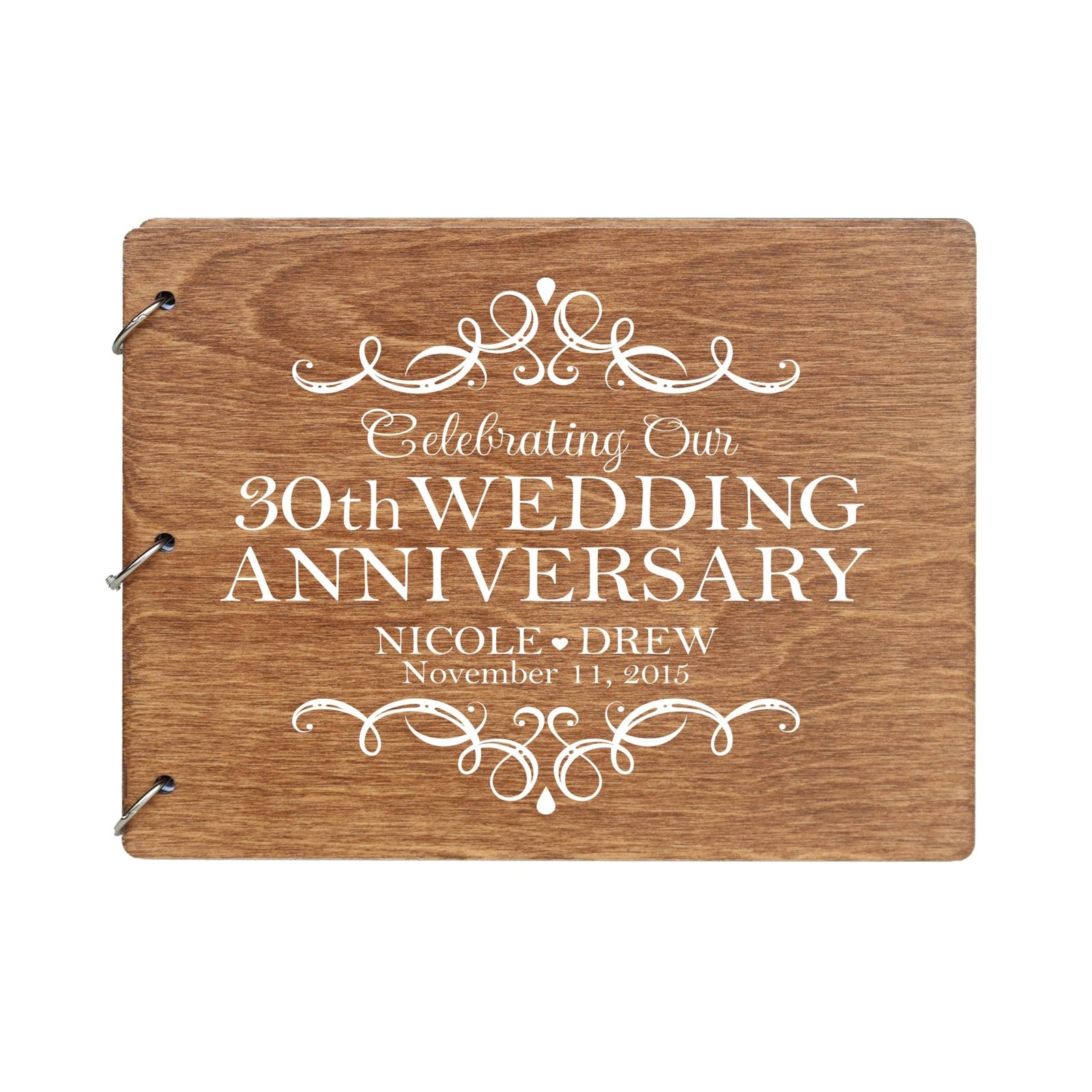 Personalized 30th Wedding Anniversary Guestbook - LifeSong Milestones