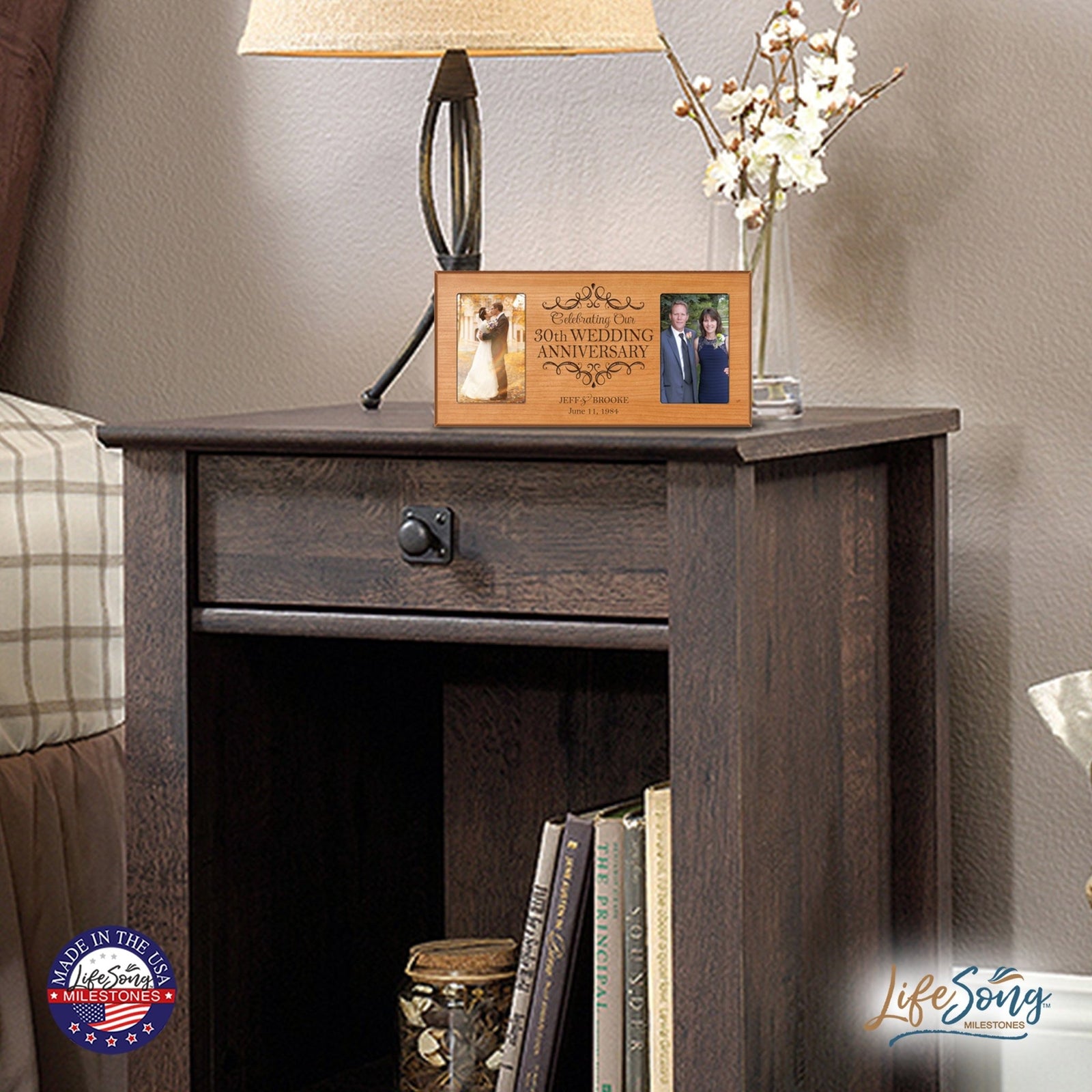 Personalized 30th Wedding Anniversary Picture Frame Gifts for Couples - LifeSong Milestones