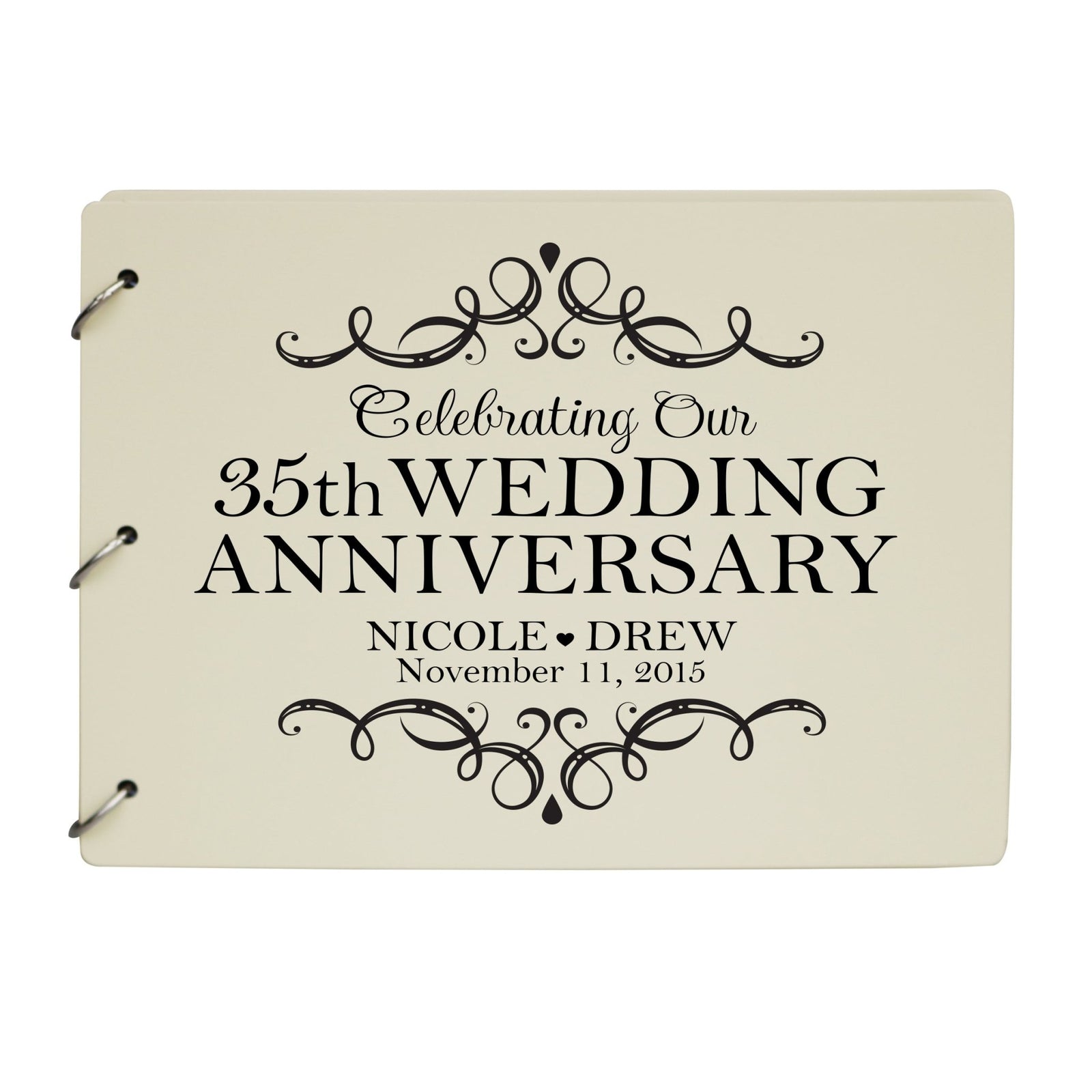 Personalized 35th Wedding Anniversary Guestbook - LifeSong Milestones
