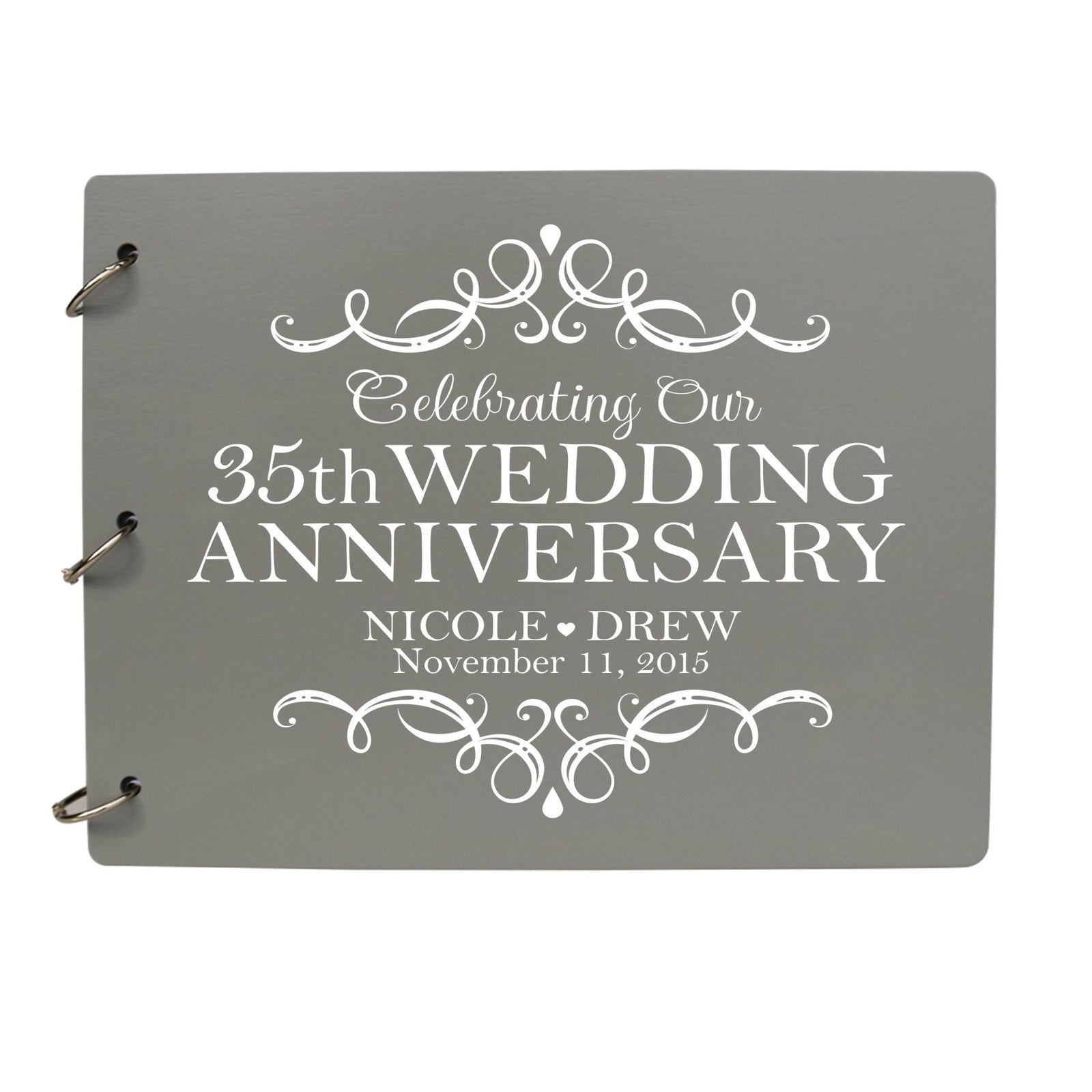 Personalized 35th Wedding Anniversary Guestbook - LifeSong Milestones