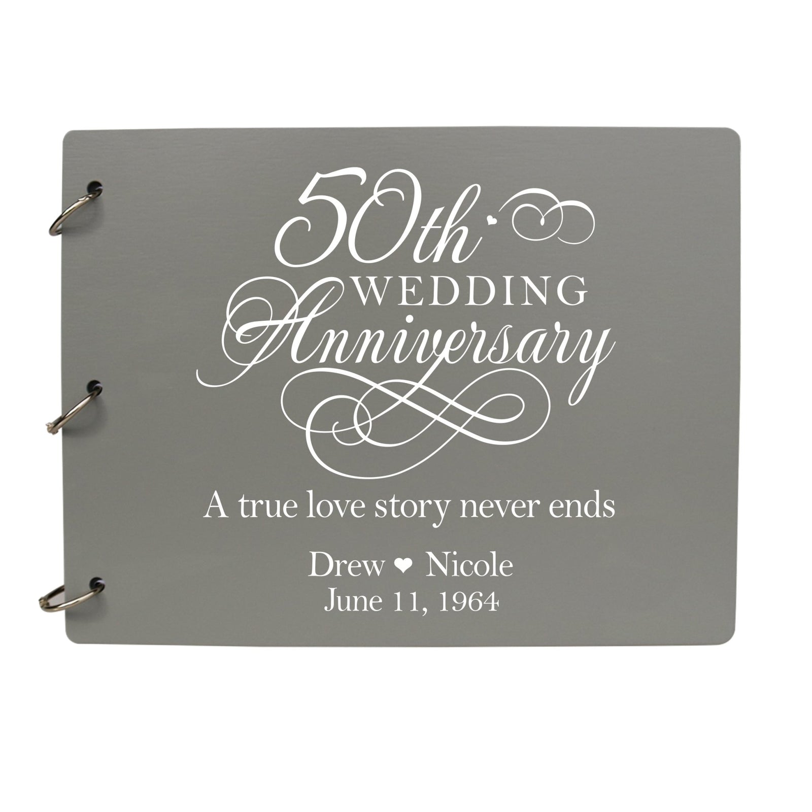 Personalized 50th Wedding Anniversary Guestbook - LifeSong Milestones