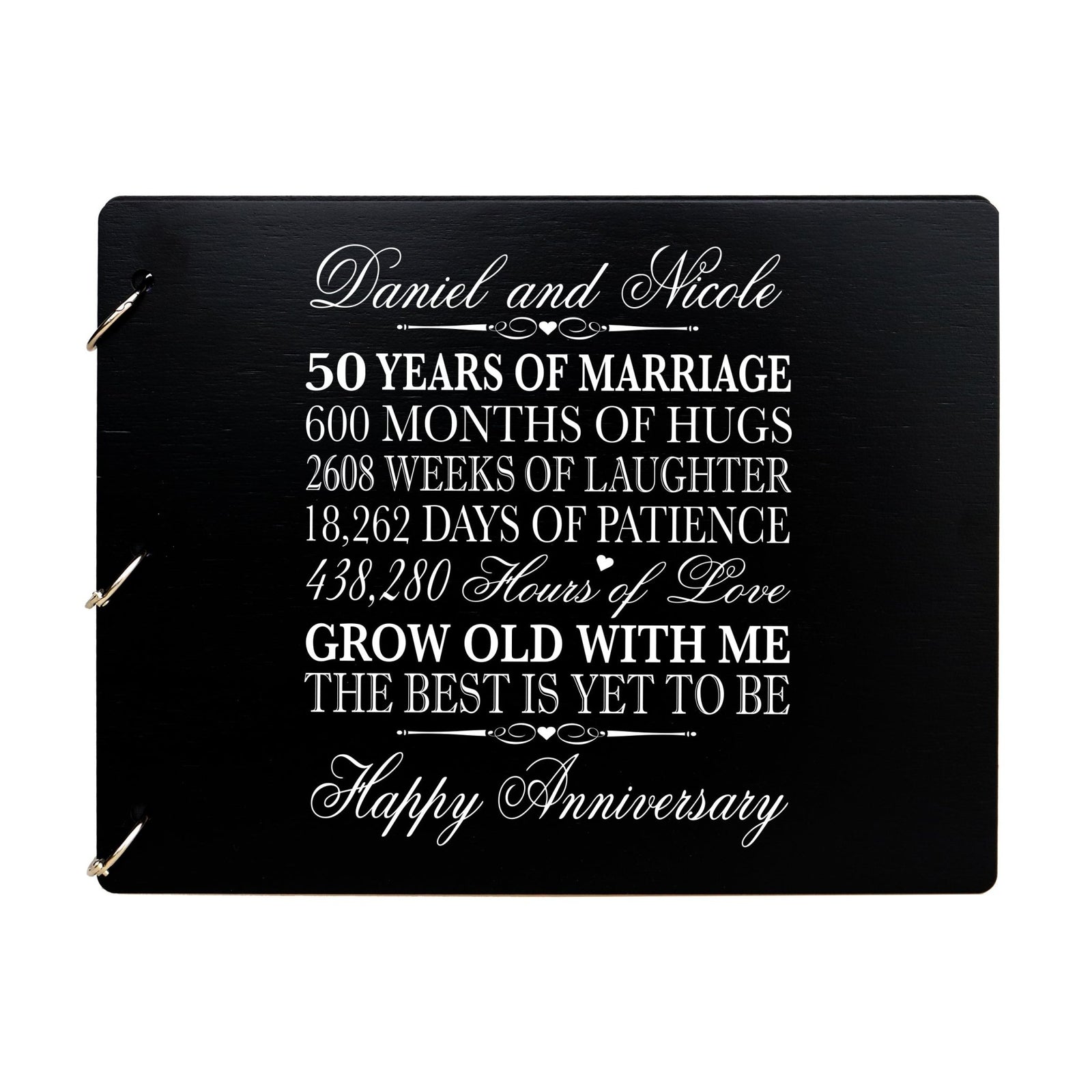 Personalized 50th Wedding Anniversary Guestbook - LifeSong Milestones
