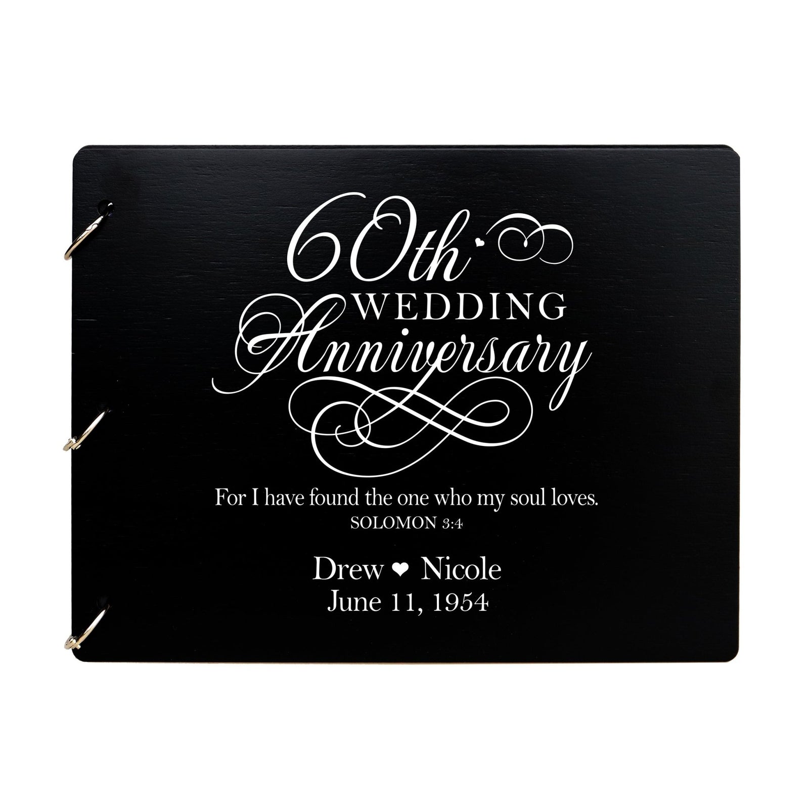 Personalized 60th Wedding Anniversary Guestbook - LifeSong Milestones