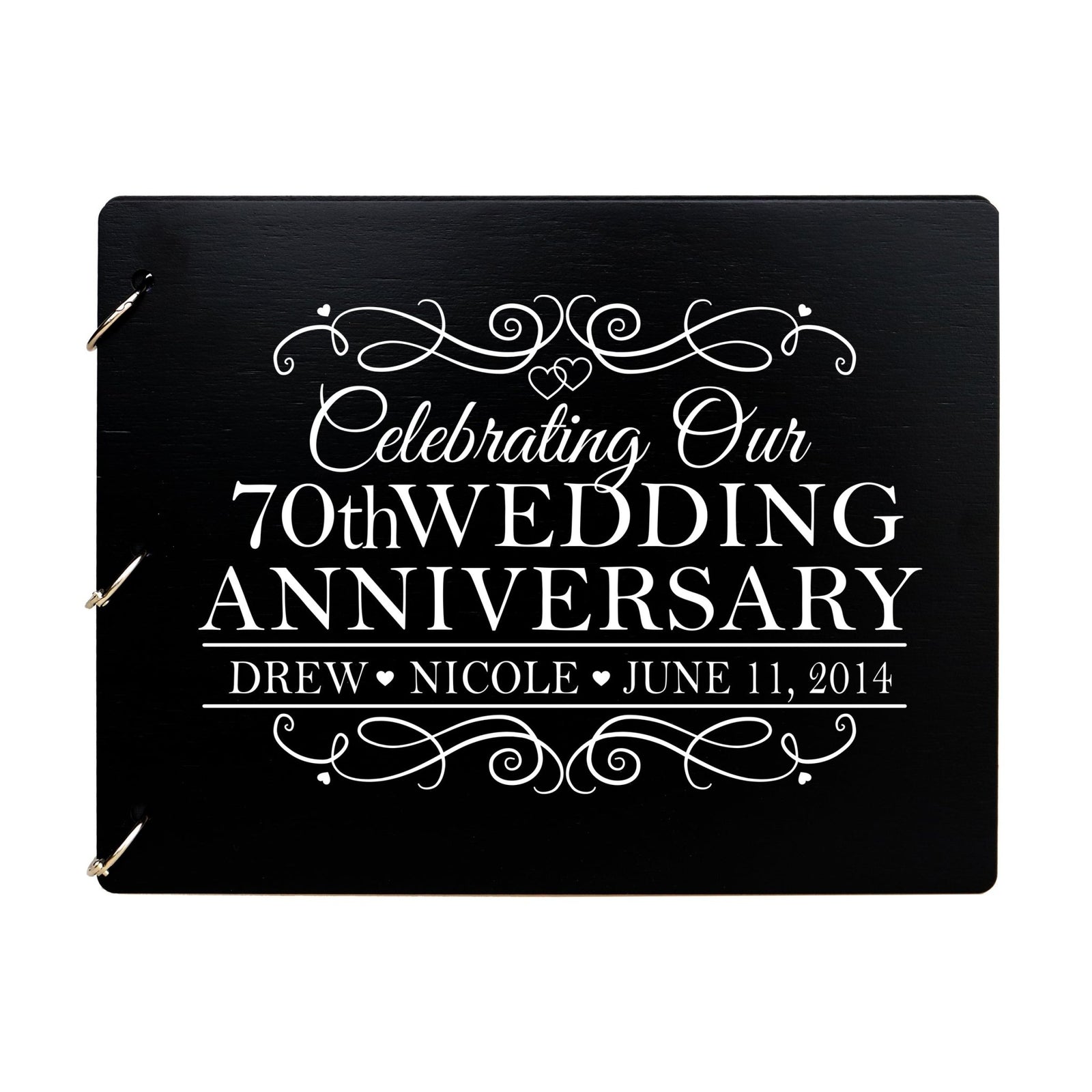 Personalized 70th Wedding Anniversary Guestbook - LifeSong Milestones