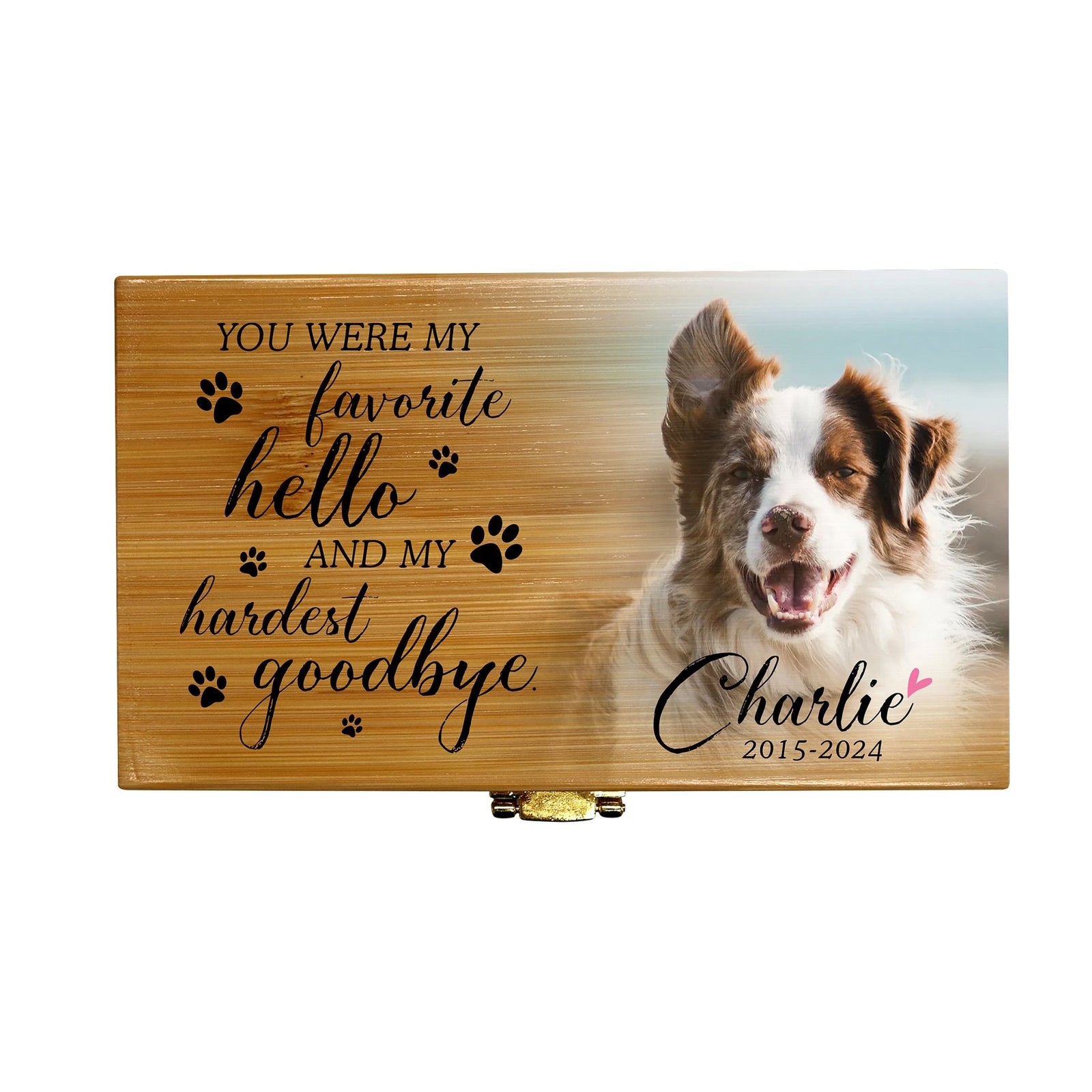 Personalized Bamboo Urns For Pet Ashes – Biodegradable Memorial Keepsake - You Were My Favorite - LifeSong Milestones