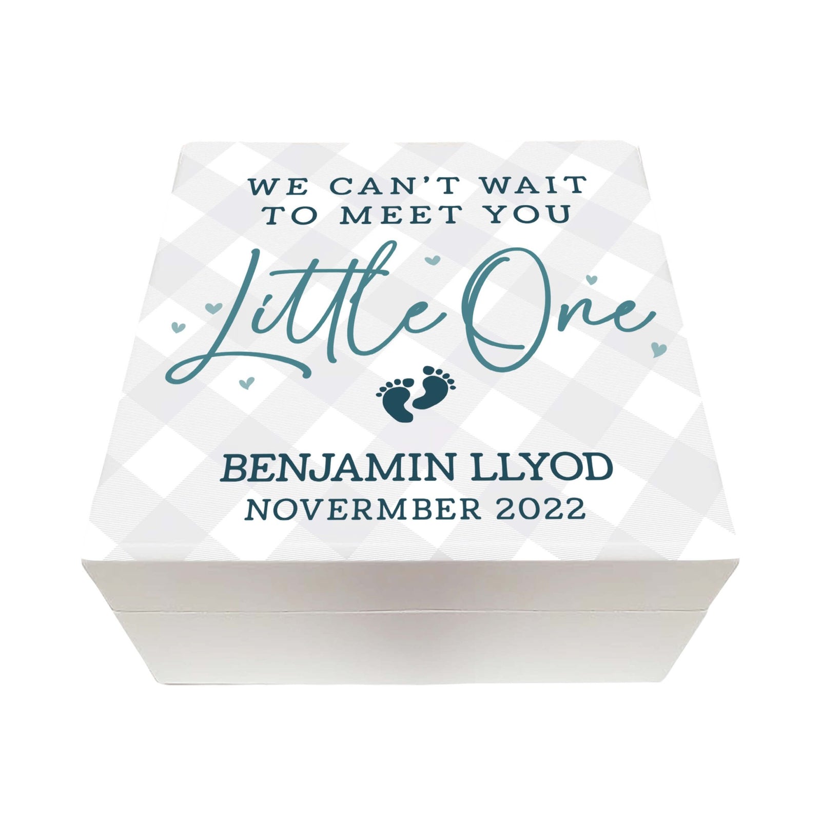 Personalized Baptism Keepsake Box for Newborn Baby Boy - LifeSong Milestones