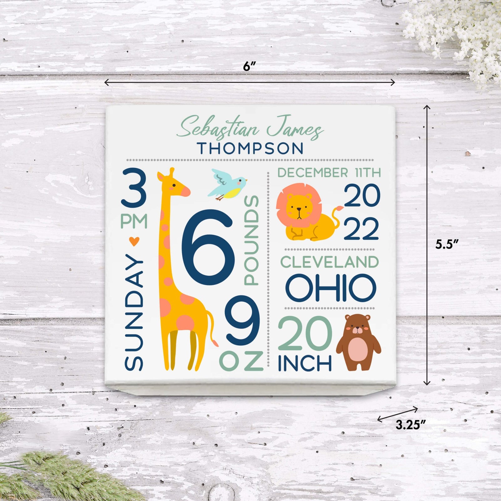 Personalized Baptism Keepsake Box for Newborn Baby Boy - LifeSong Milestones