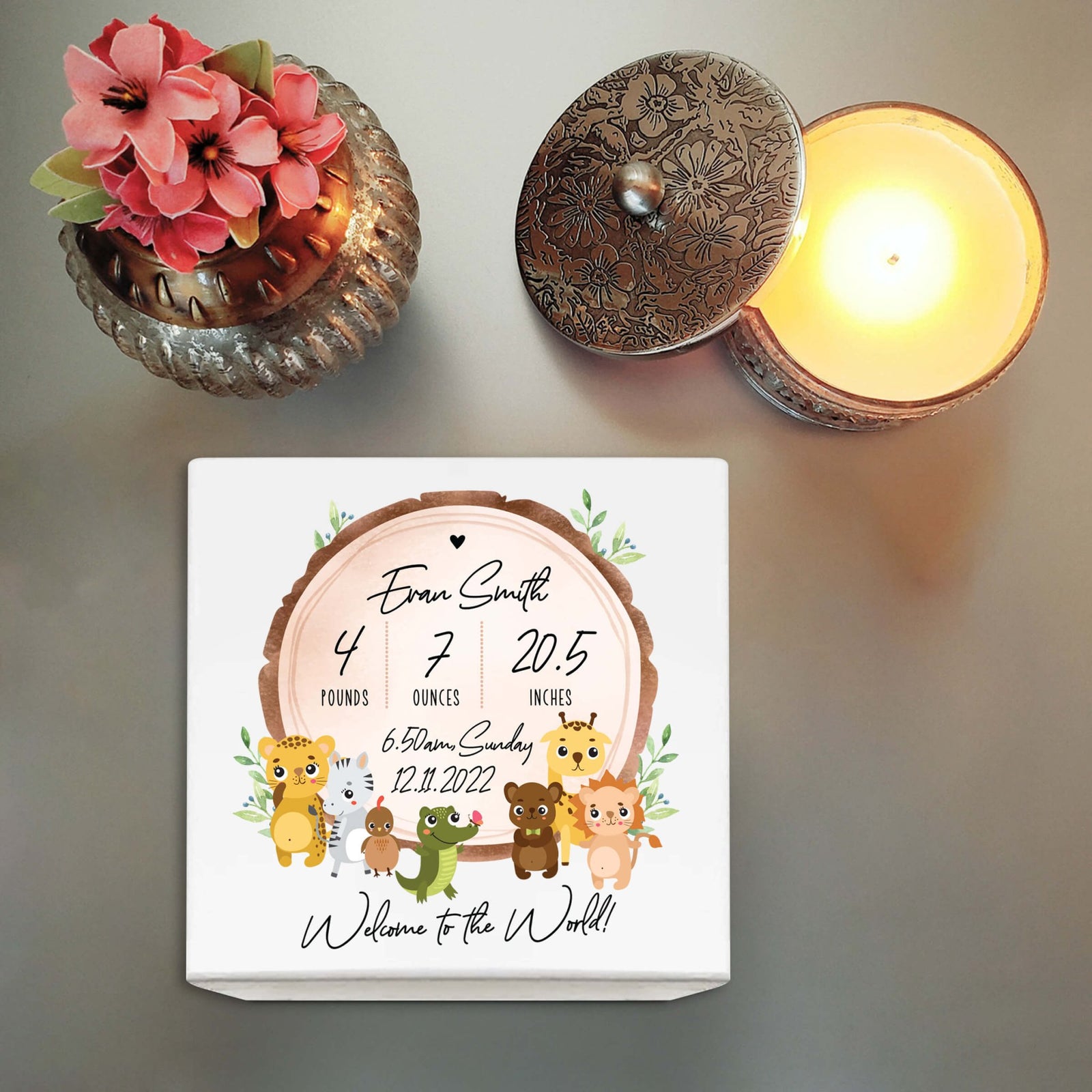 Personalized Baptism Keepsake Box for Newborn Baby Boy - LifeSong Milestones