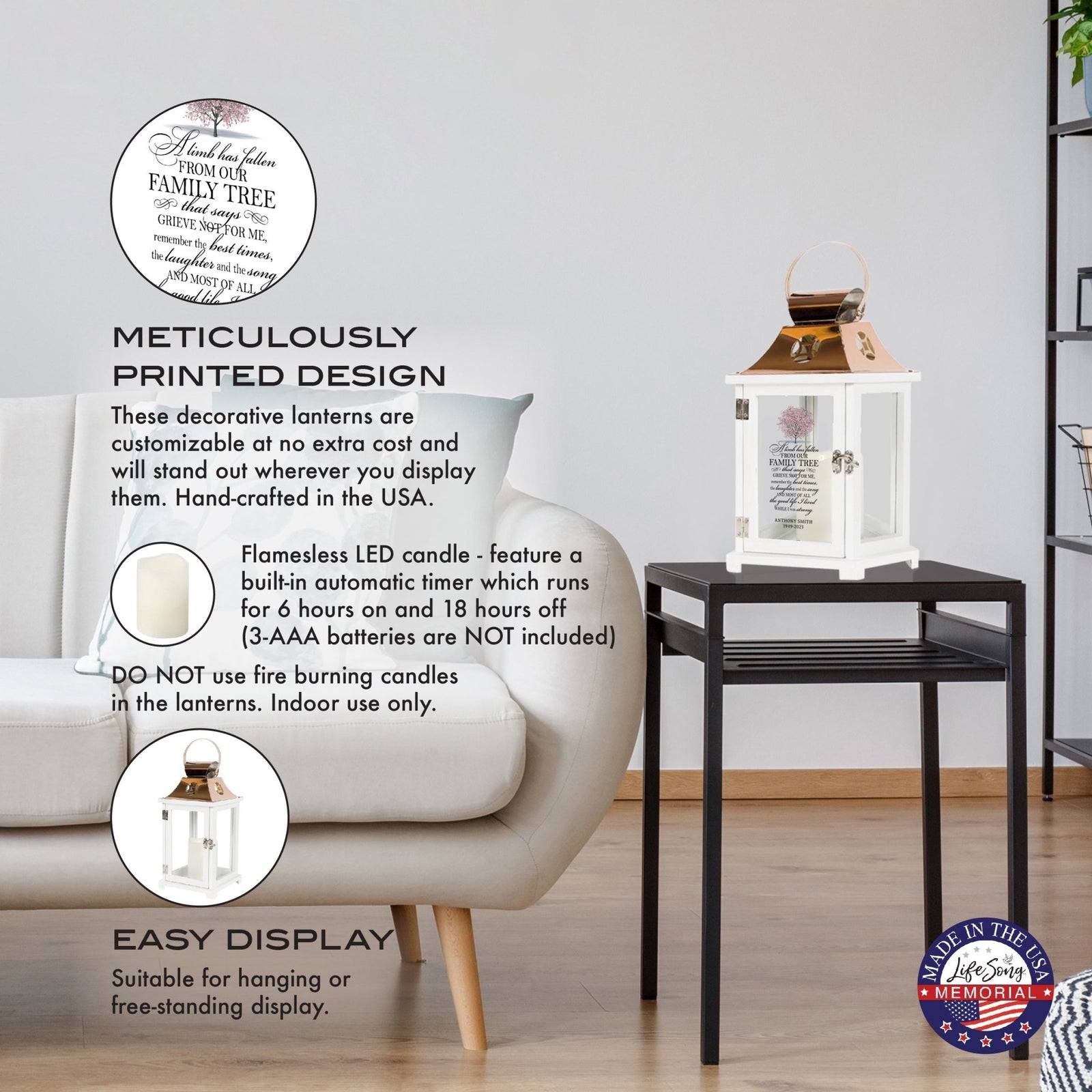 Shop LifeSong Milestones Personalized Candle Lanterns. Ideal for home decor, personalized, memorial, and sympathy gifts. Create lasting memories.