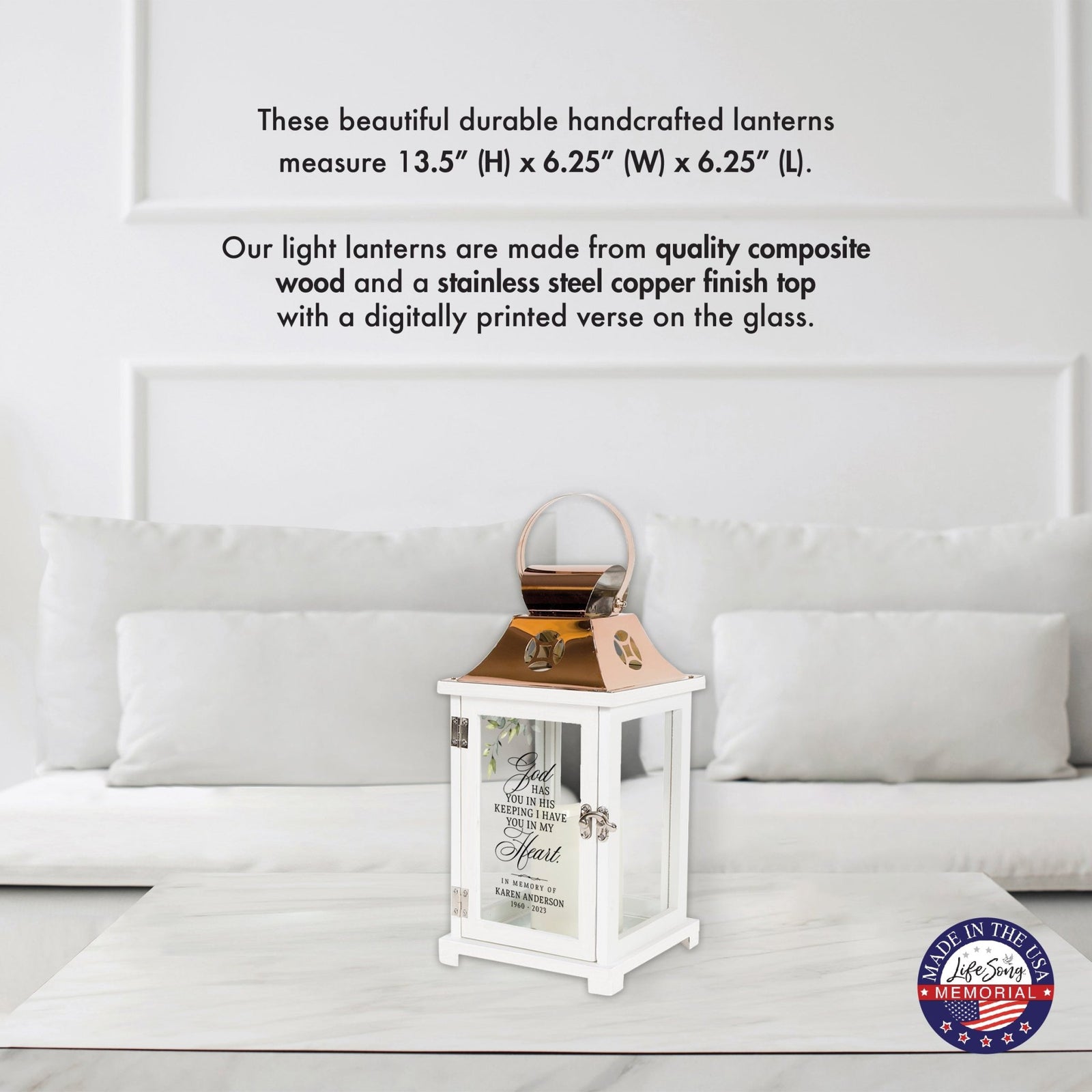 Shop LifeSong Milestones Personalized Candle Lanterns. Ideal for home decor, personalized, memorial, and sympathy gifts. Create lasting memories.