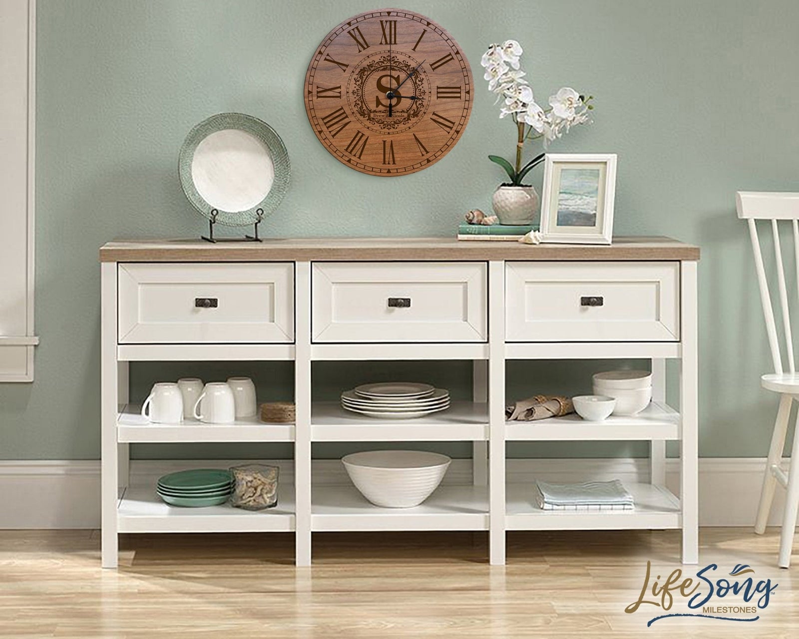 Personalized Engraved Wedding Anniversary Wall Clock Gift for Couples - LifeSong Milestones