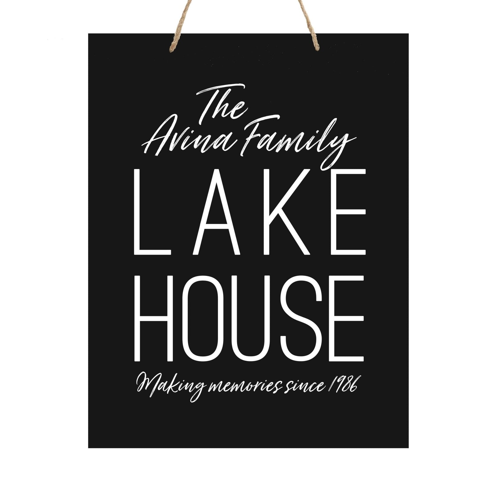 Personalized Modern Inspirational Wooden Wall Art Hanging Sign 12x15in - Making Memories - For Family And Home Decorations - LifeSong Milestones