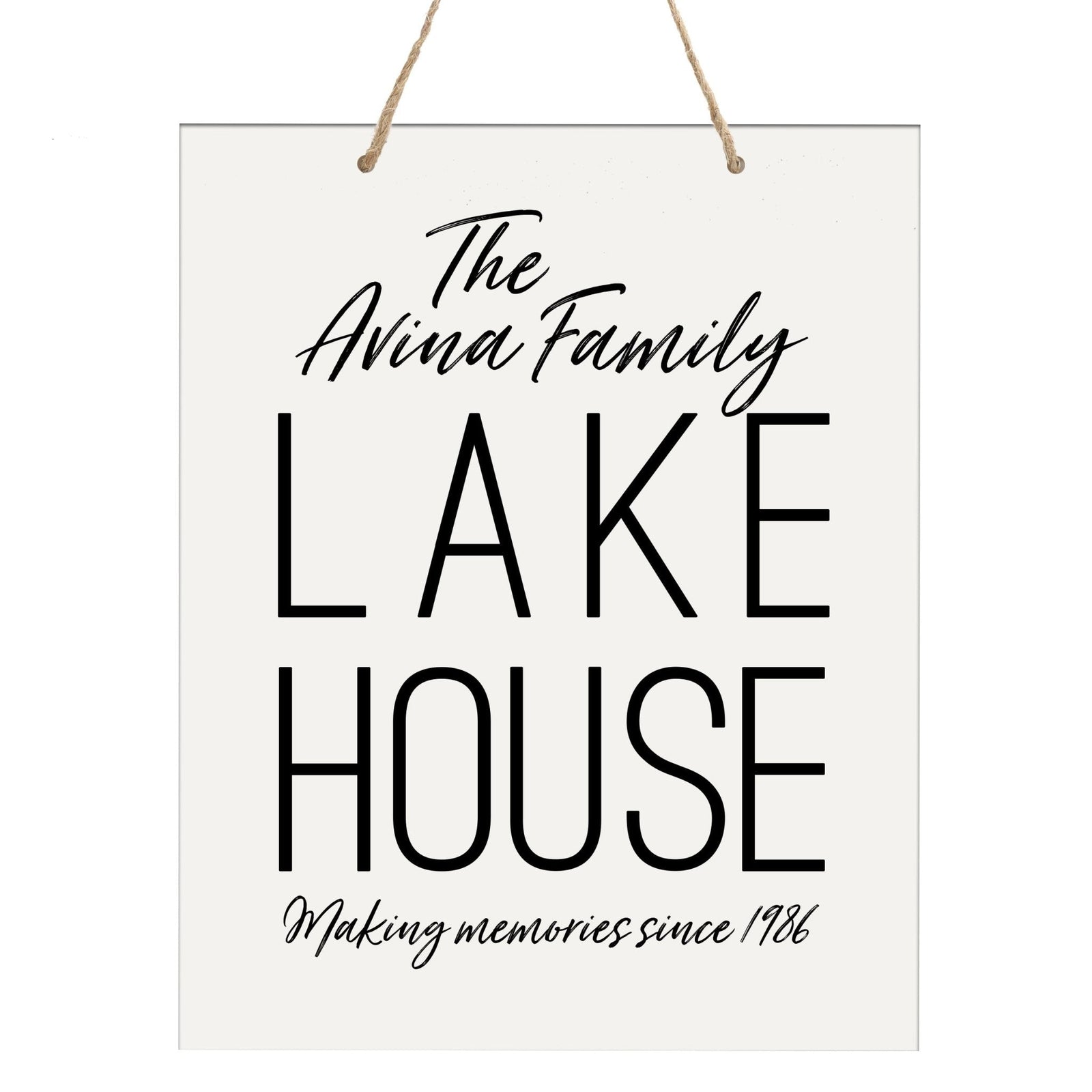 Personalized Modern Inspirational Wooden Wall Art Hanging Sign 12x15in - Making Memories - For Family And Home Decorations - LifeSong Milestones
