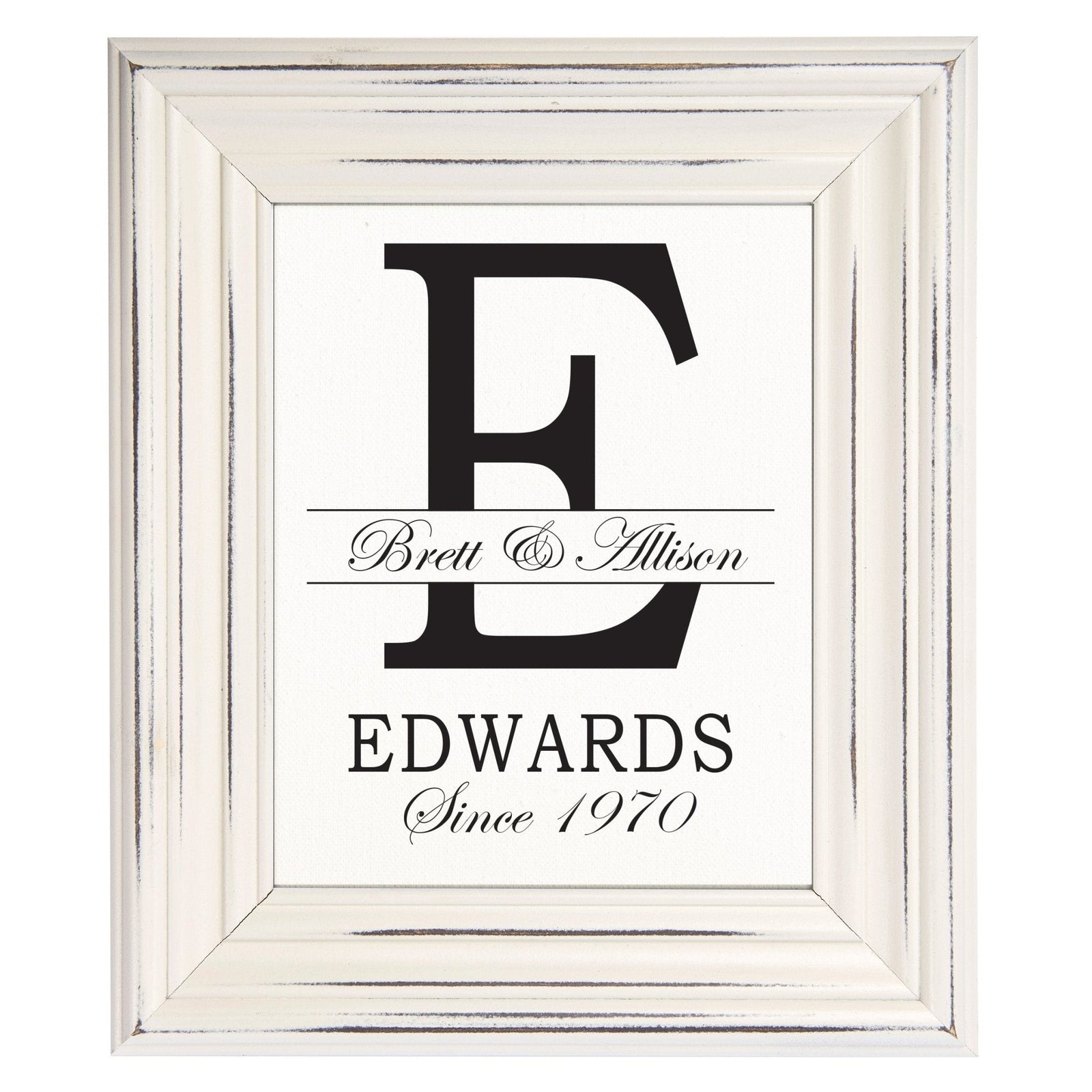 Personalized Monogram Framed Signs 15x18 - E - LifeSong Milestones