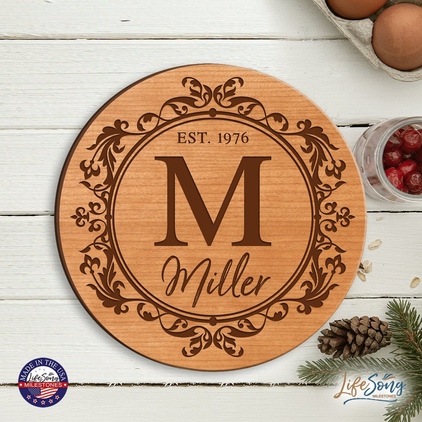 Personalized Monogram Lazy Susan Home Décor - LifeSong Milestones