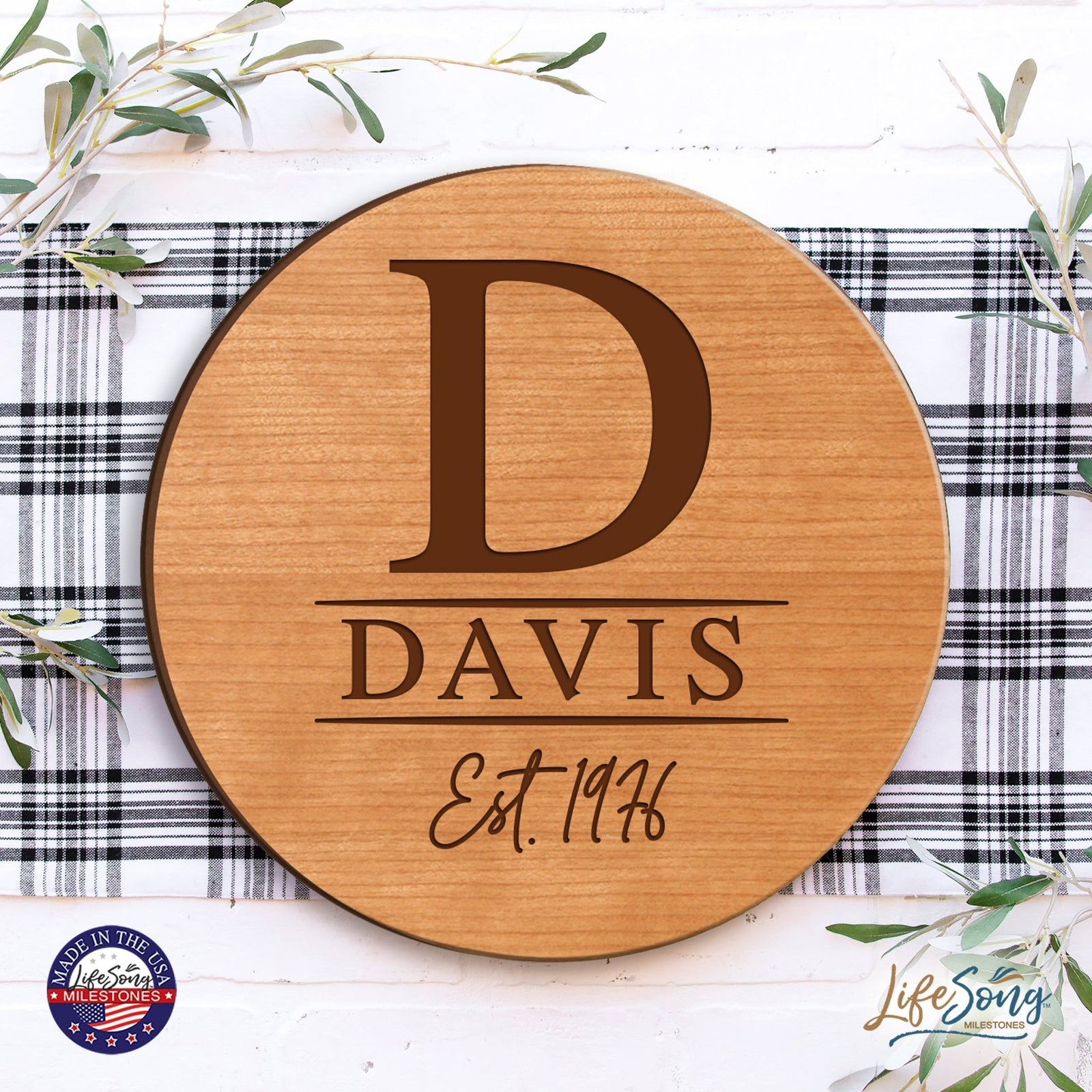 Personalized Monogram Lazy Susan Home Décor - LifeSong Milestones