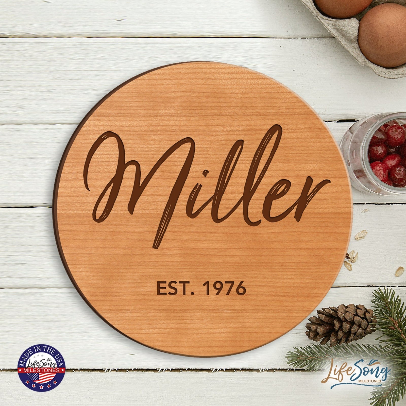 Personalized Monogram Lazy Susan Home Décor - LifeSong Milestones