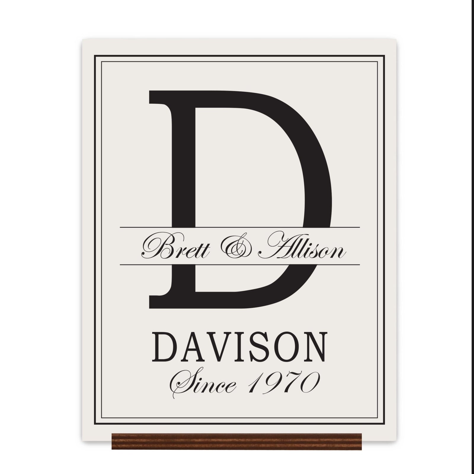 Personalized Monogram Sign with Stand 12x15 - D - LifeSong Milestones
