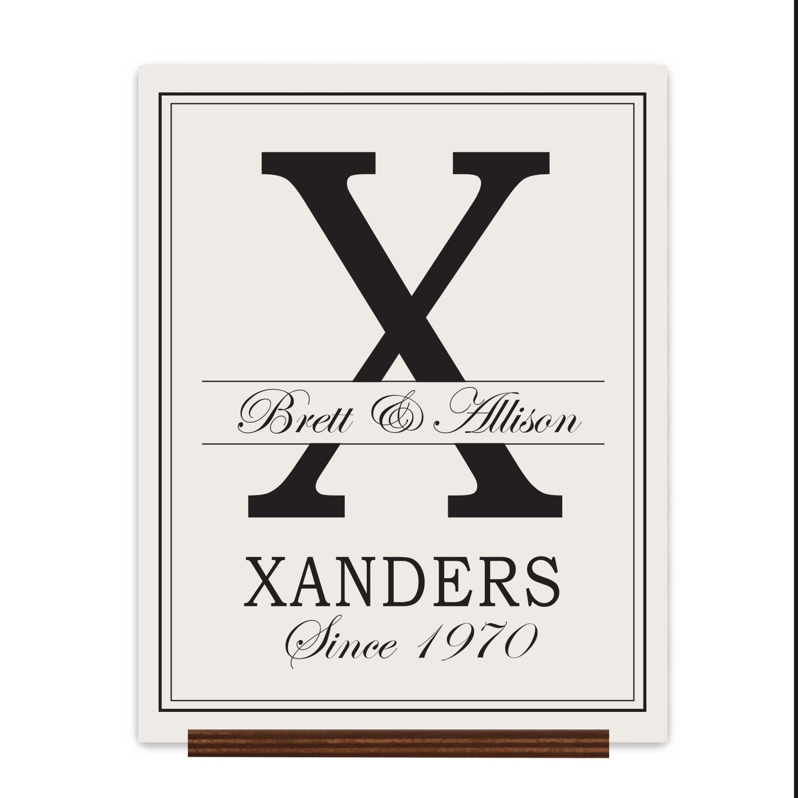 Personalized Monogram Sign with Stand 12x15 - X - LifeSong Milestones