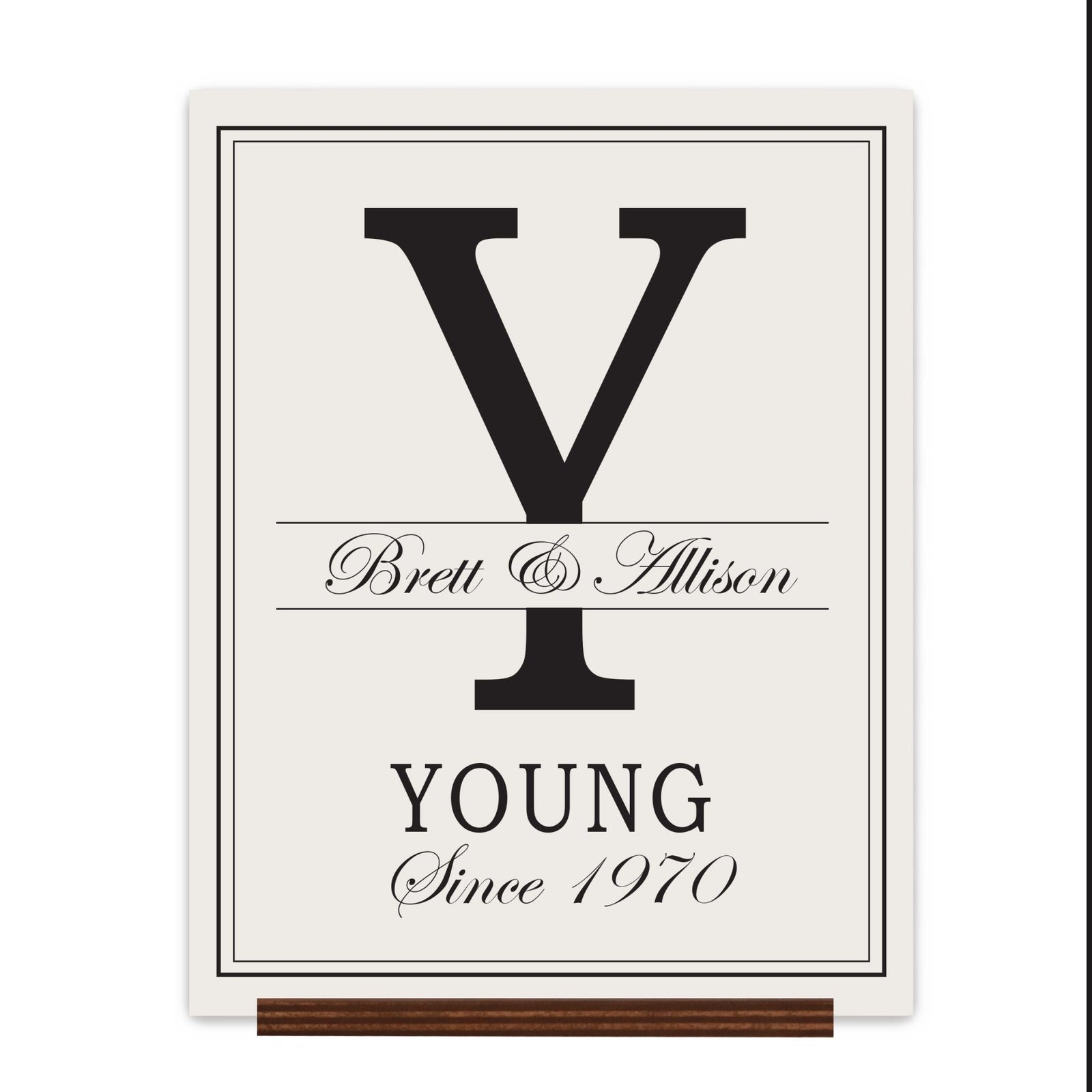 Personalized Monogram Sign with Stand 12x15 - Y - LifeSong Milestones