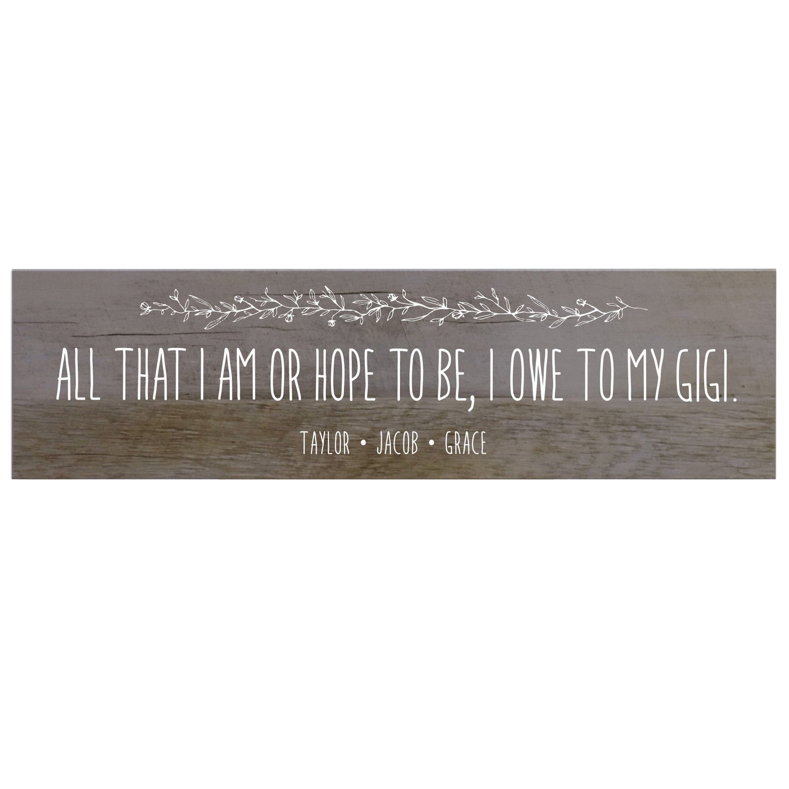 Personalized Mother's Day Barn Wood Sign Gift - All That I Am - LifeSong Milestones