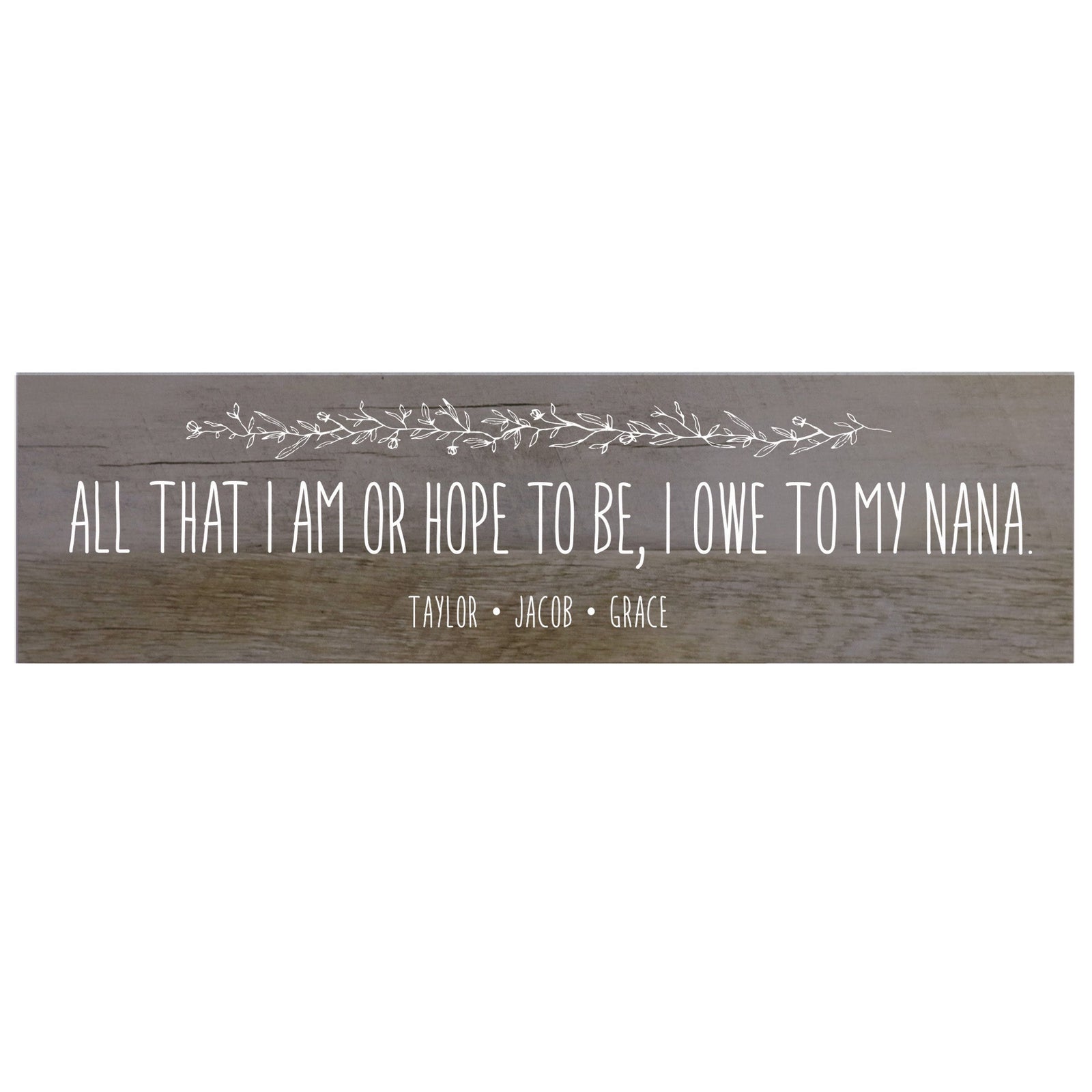 Personalized Mother's Day Barn Wood Sign Gift - All That I Am - LifeSong Milestones