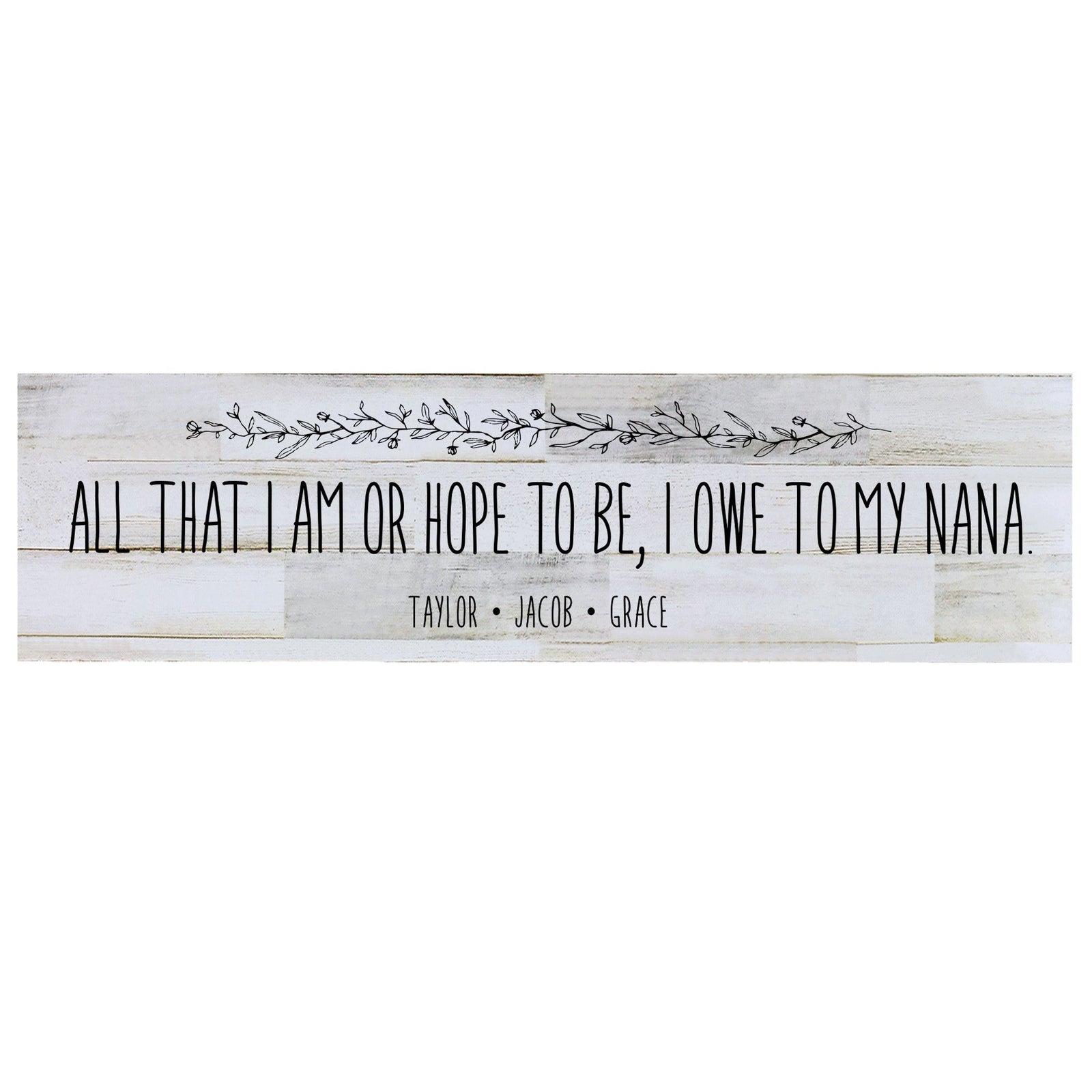 Personalized Mother's Day Barn Wood Sign Gift - All That I Am - LifeSong Milestones