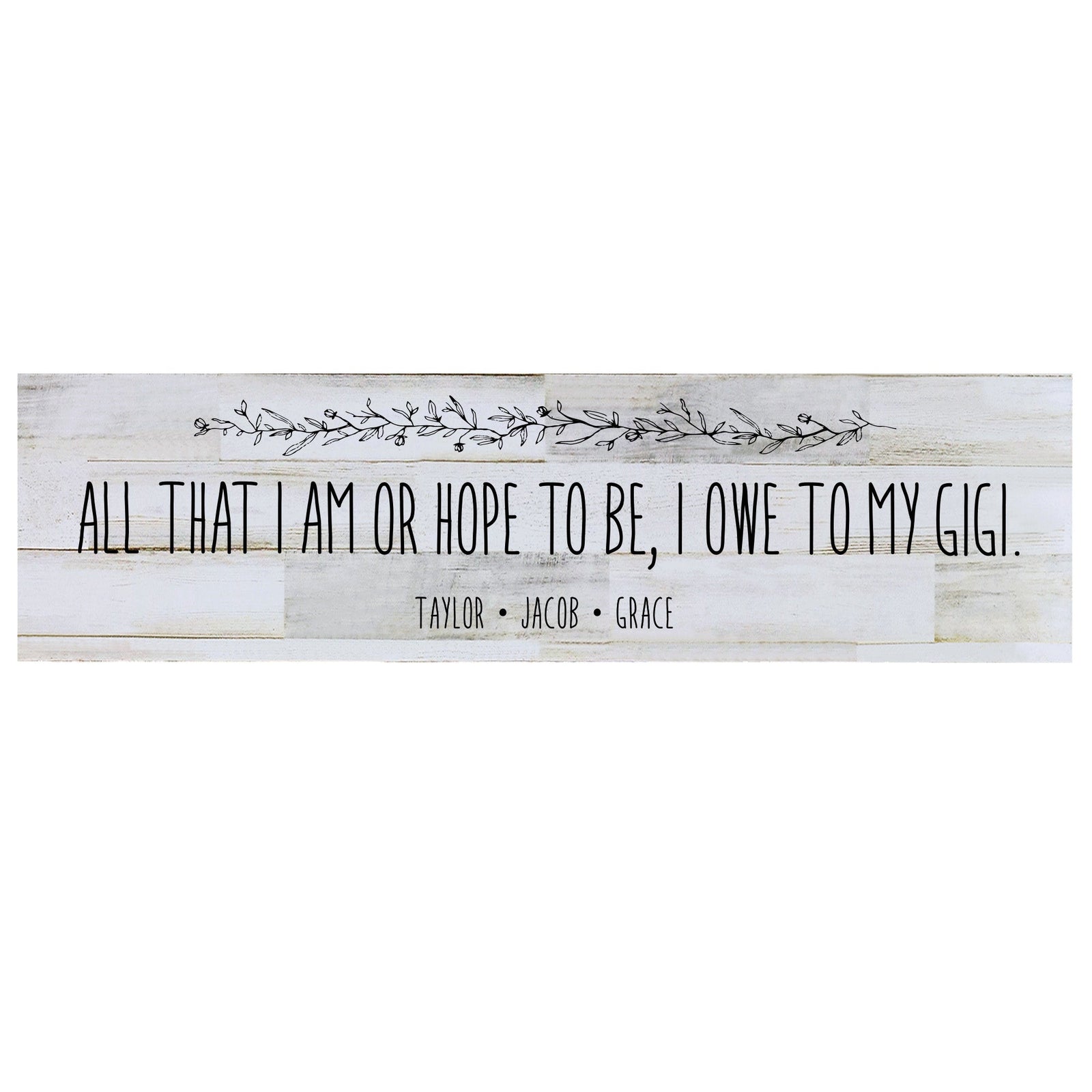 Personalized Mother's Day Barn Wood Sign Gift - All That I Am - LifeSong Milestones