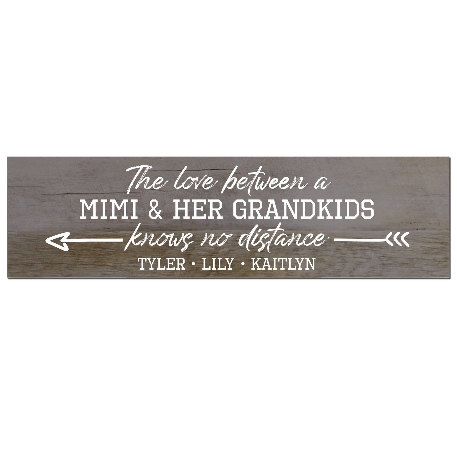 Personalized Mother's Day Barn Wood Sign Gift - The Love Between - LifeSong Milestones
