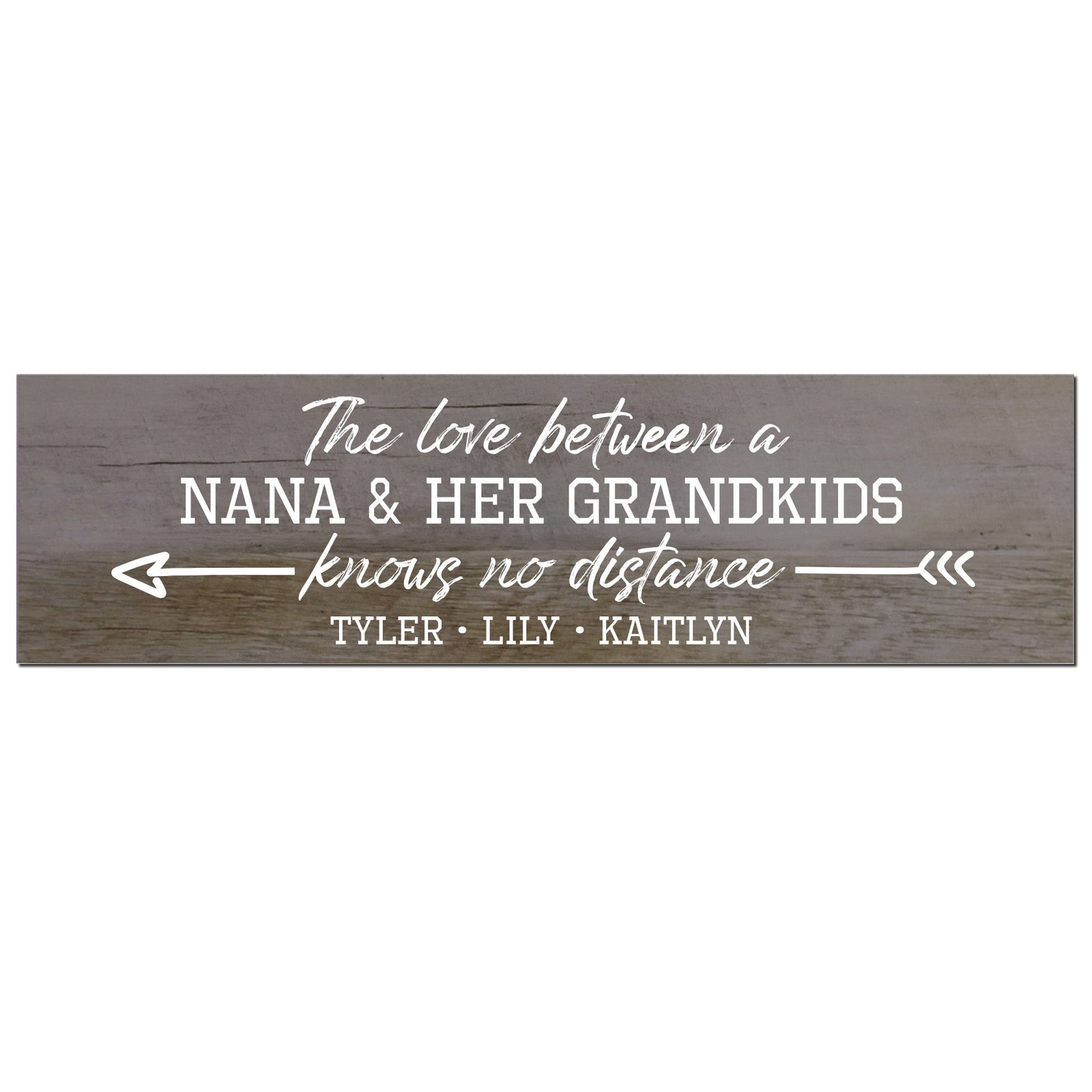 Personalized Mother's Day Barn Wood Sign Gift - The Love Between - LifeSong Milestones