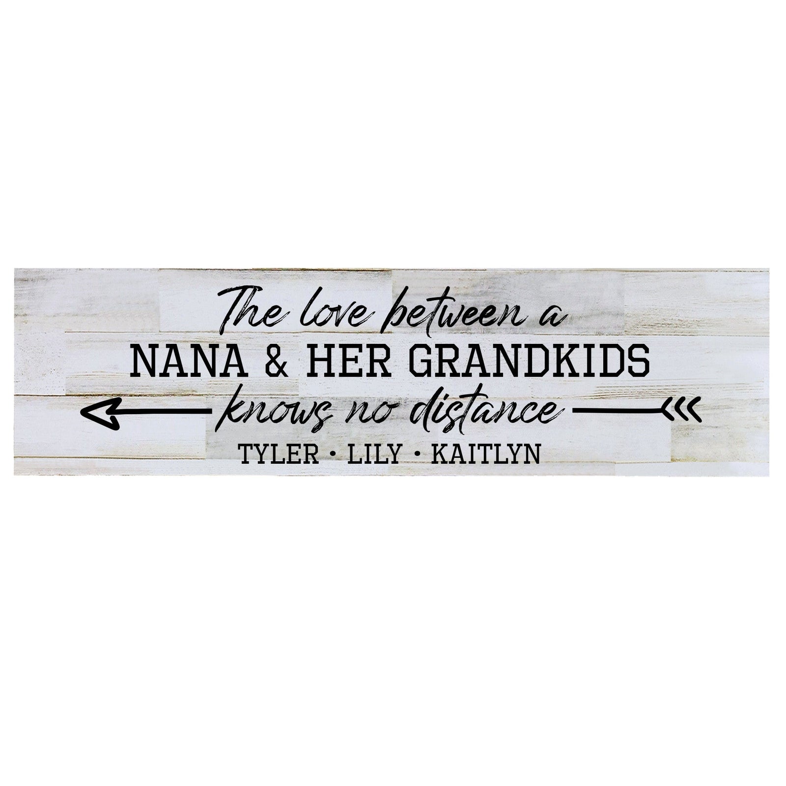 Personalized Mother's Day Barn Wood Sign Gift - The Love Between - LifeSong Milestones