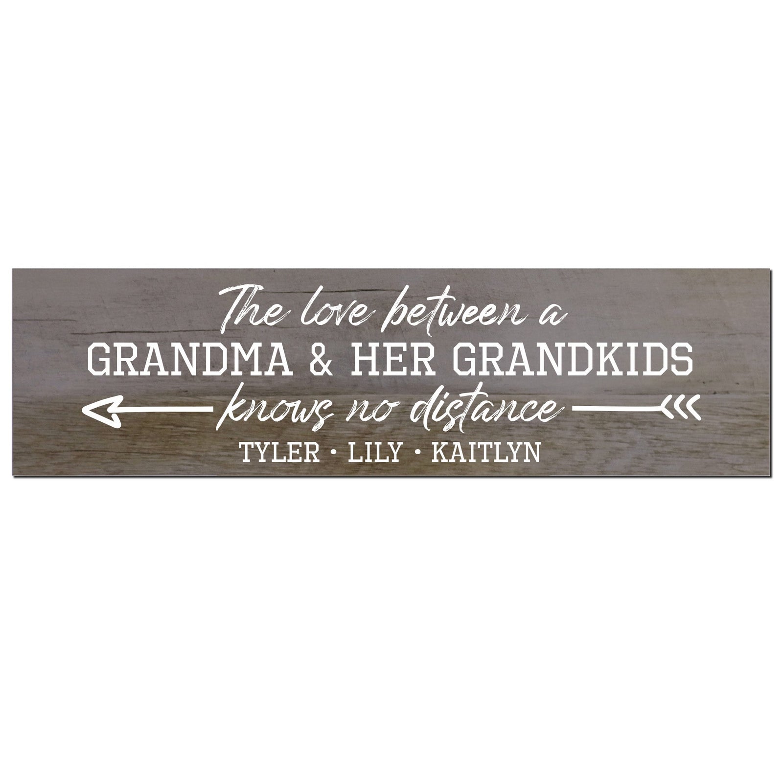 Personalized Mother's Day Barn Wood Sign Gift - The Love Between - LifeSong Milestones