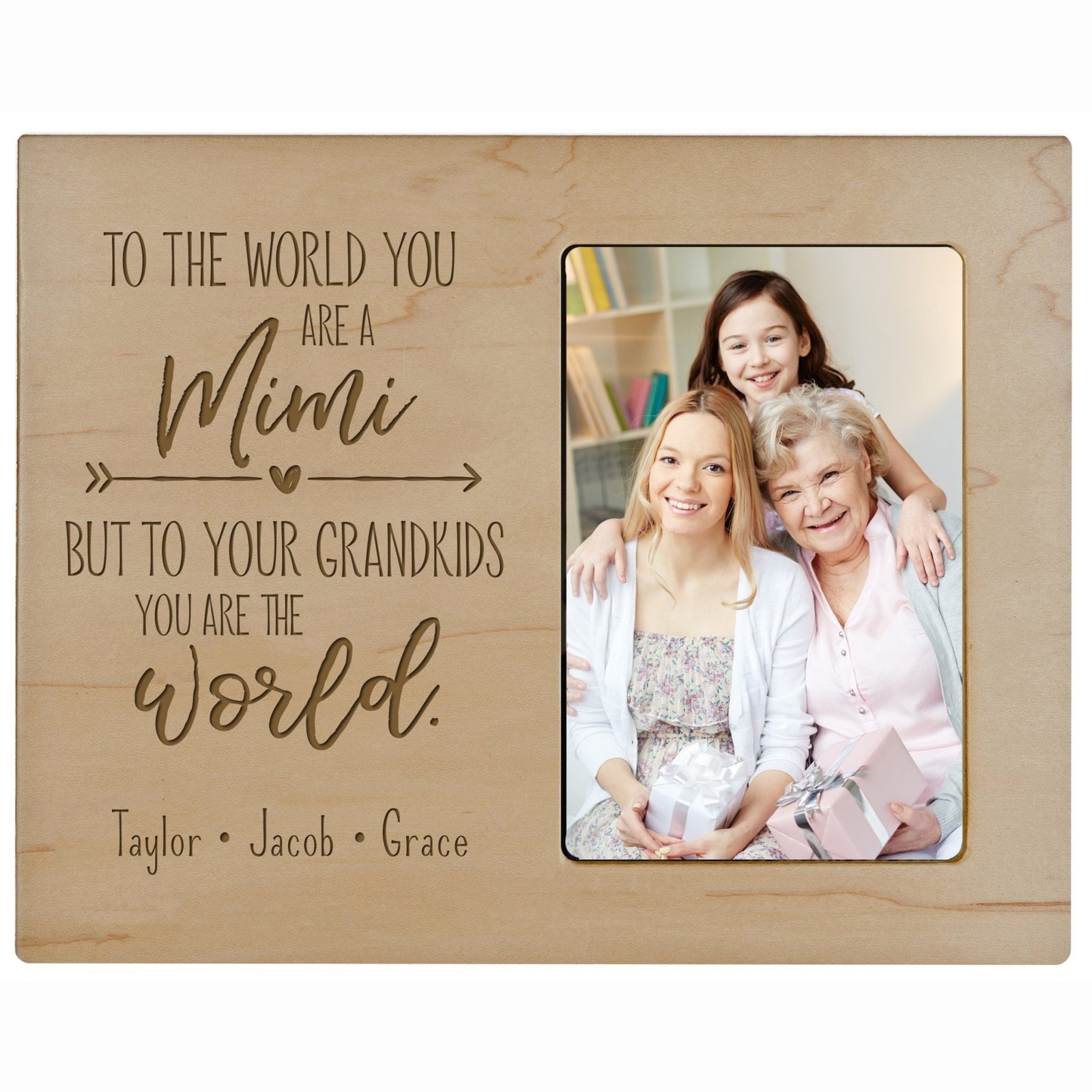 Personalized Mother’s Day Frame 4” x 6” Photo to The World Mimi - LifeSong Milestones