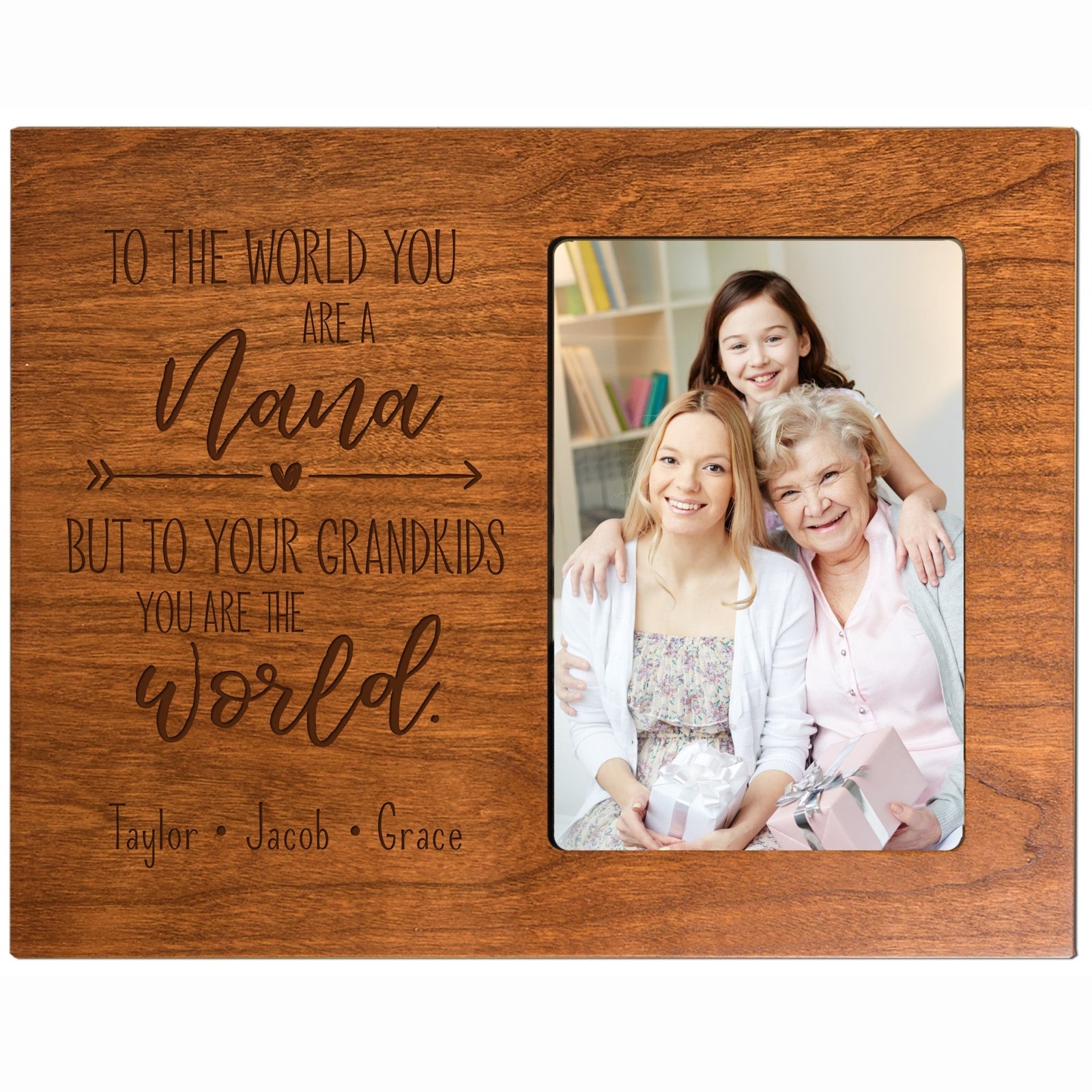 Personalized Mother’s Day Frame 4” x 6” Photo to The World Nana - LifeSong Milestones