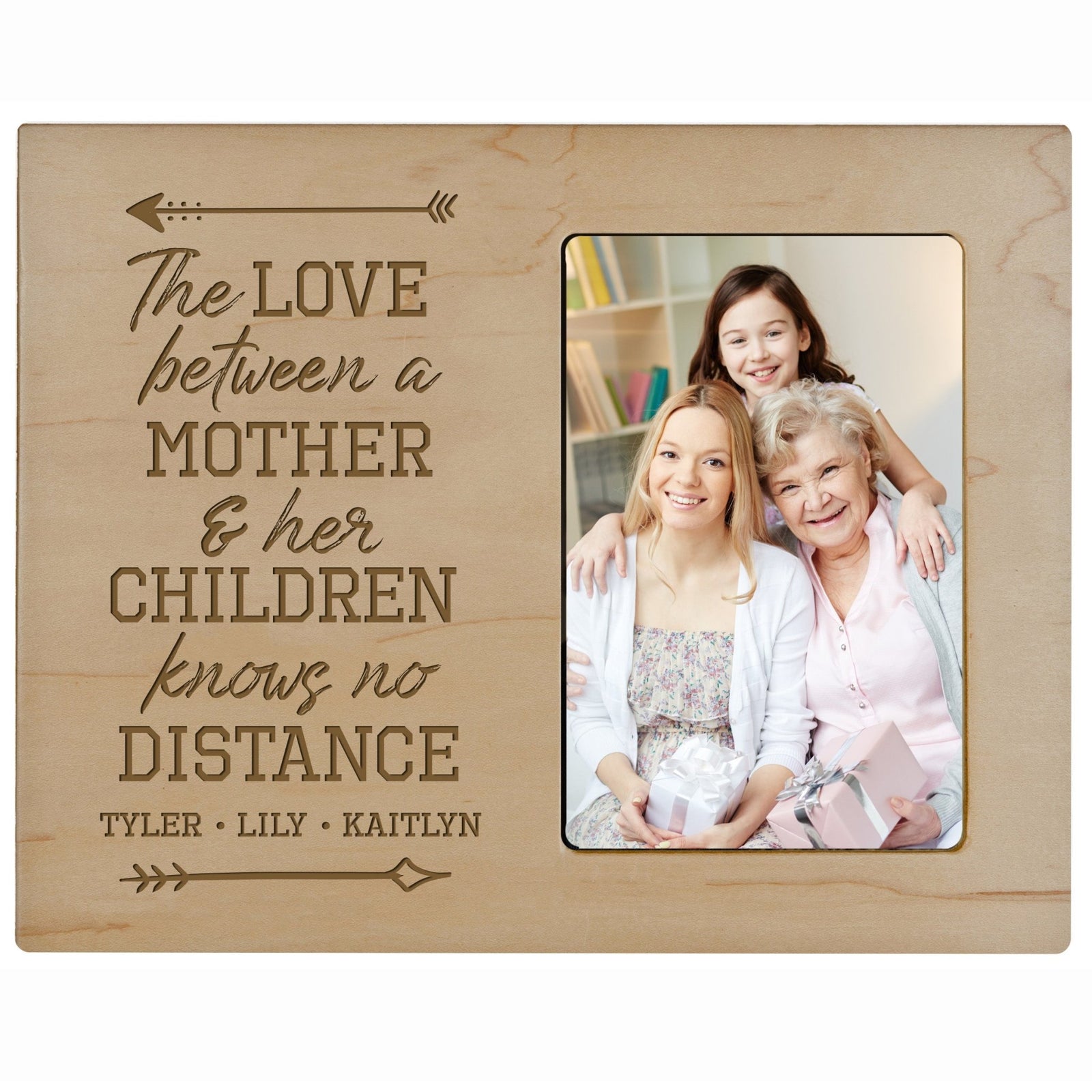 Personalized Mother’s Day Frame Holds 4” x 6” Photo The Love Mother - LifeSong Milestones