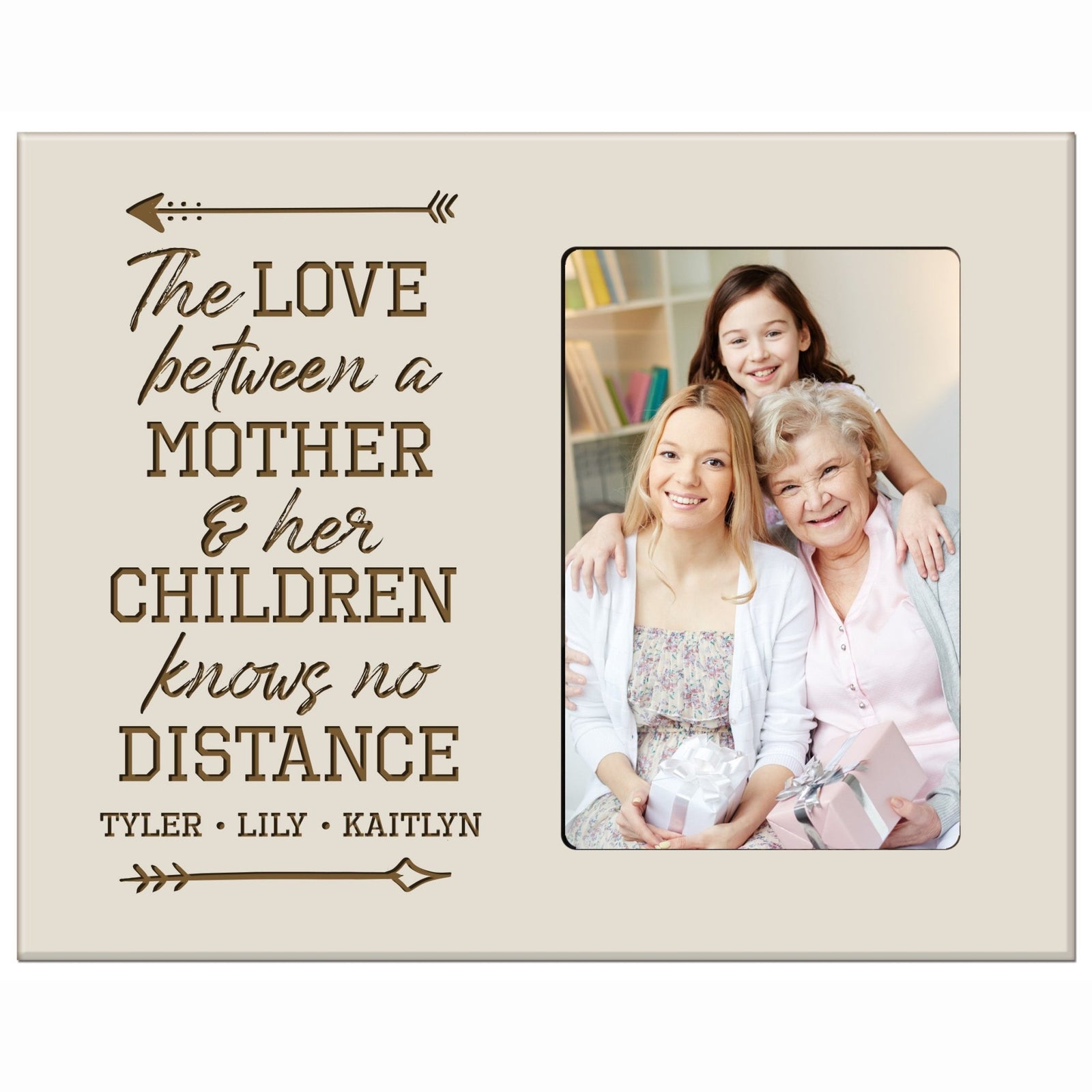 Personalized Mother’s Day Frame Holds 4” x 6” Photo The Love Mother - LifeSong Milestones