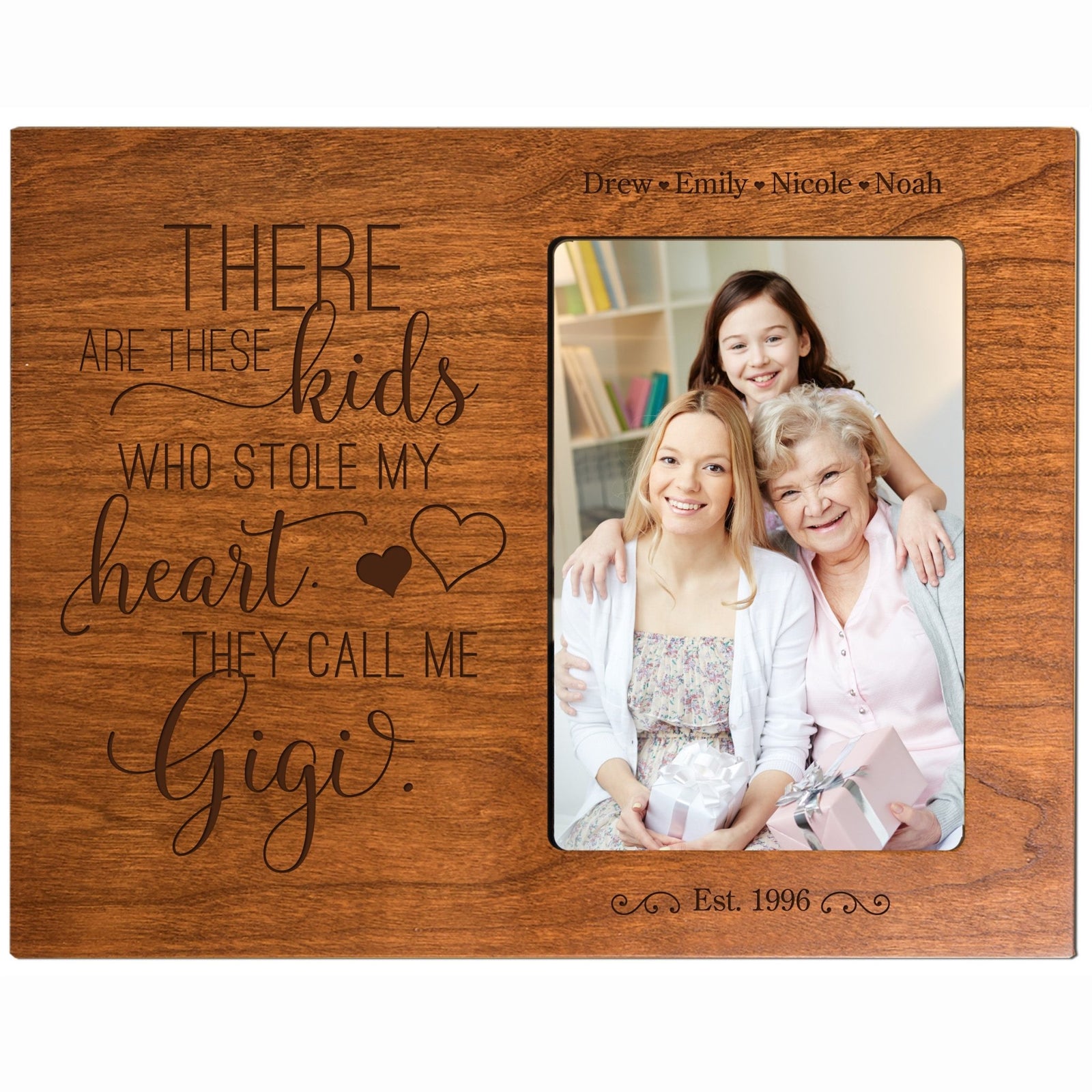 Personalized Mother’s Day Frame Holds 4” x 6” Photo These Kids Gigi - LifeSong Milestones