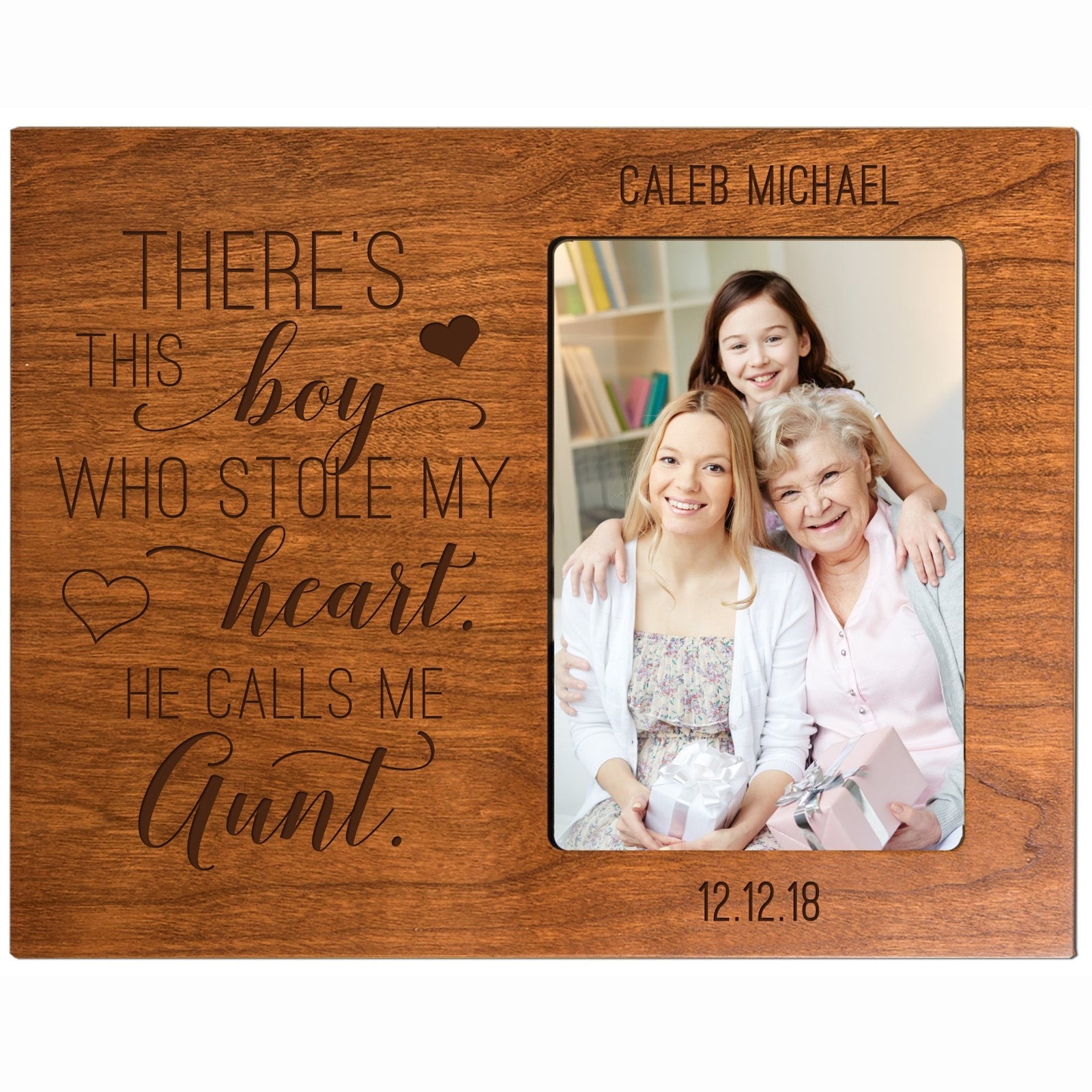 Personalized Mother’s Day Gift There’s This Boy - Vertical Frame Aunt - LifeSong Milestones