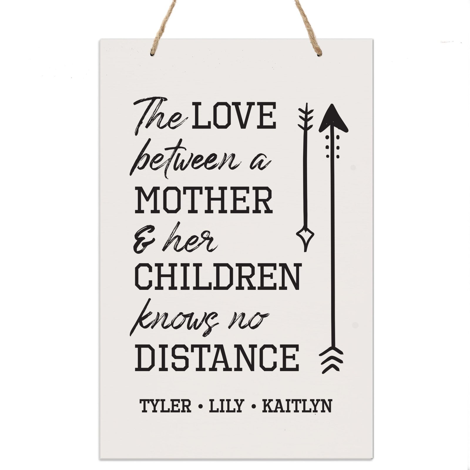 Personalized Mothers Day Gift Wall Hanging Sign - The Love 8x12 - LifeSong Milestones