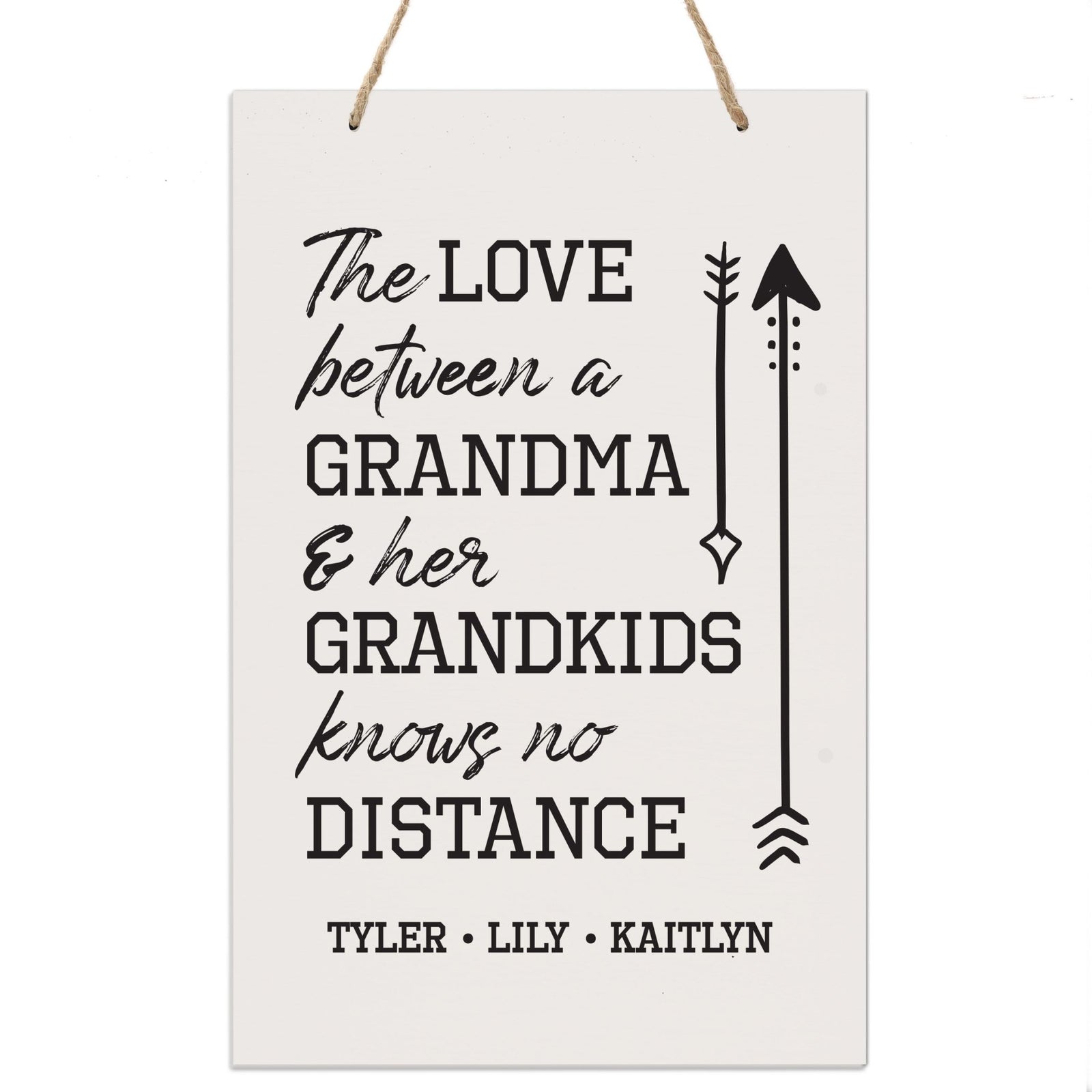 Personalized Mothers Day Gift Wall Hanging Sign - The Love 8x12 - LifeSong Milestones