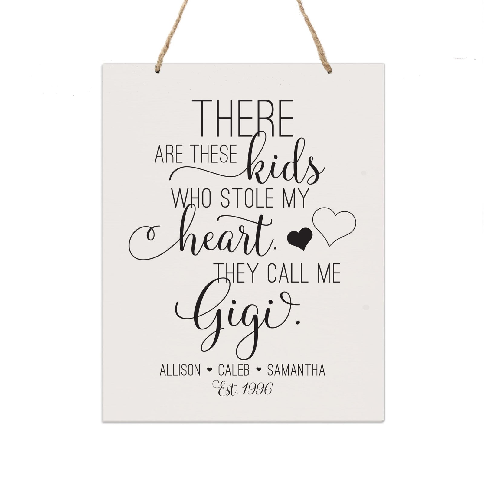 Personalized Mothers Day Gift Wall Hanging Sign - These Kids 12x15 - LifeSong Milestones
