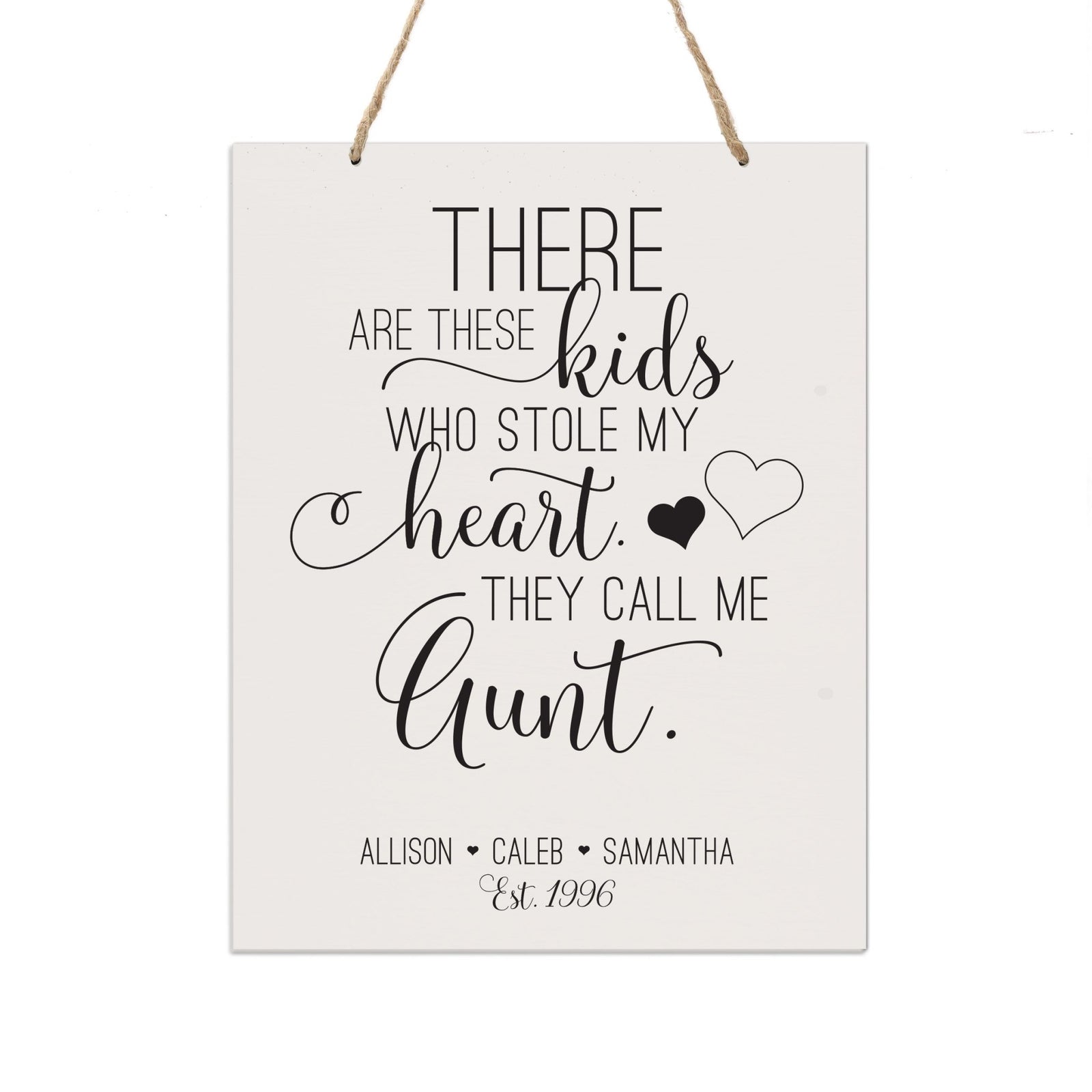 Personalized Mothers Day Gift Wall Hanging Sign - These Kids 12x15 - LifeSong Milestones