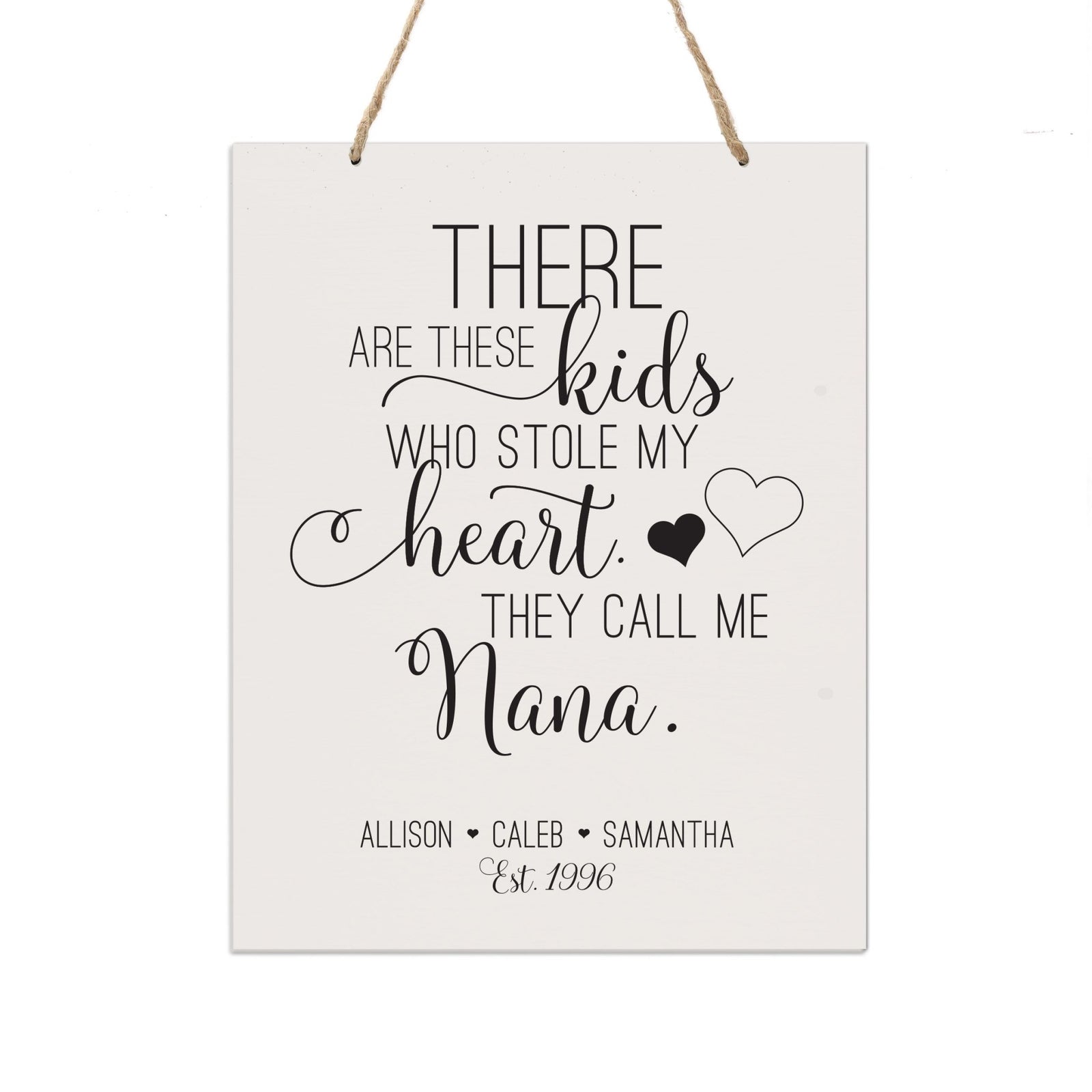 Personalized Mothers Day Gift Wall Hanging Sign - These Kids 12x15 - LifeSong Milestones